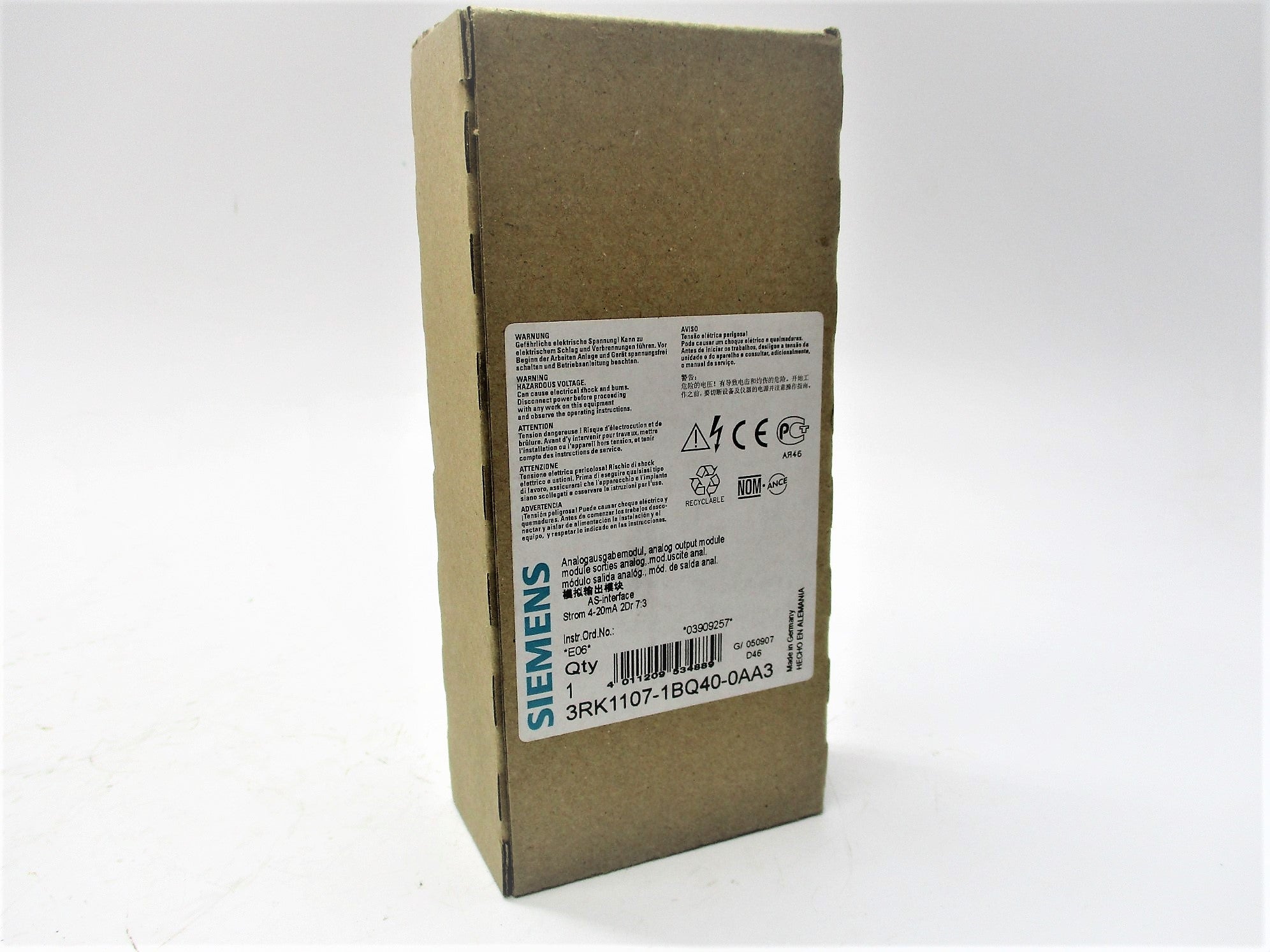SIEMENS 3RK1107-1BQ40-0AA3 NSMP