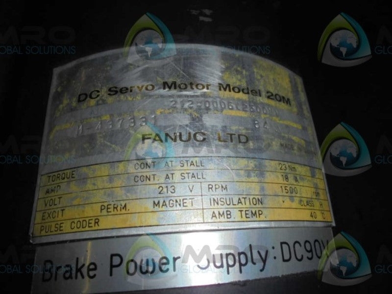 FANUC 212#0006 (2500M) MOTOR  UNMP