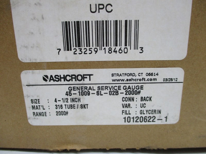 ASHCROFT 45-1009-SL-02B-2000# NSMP