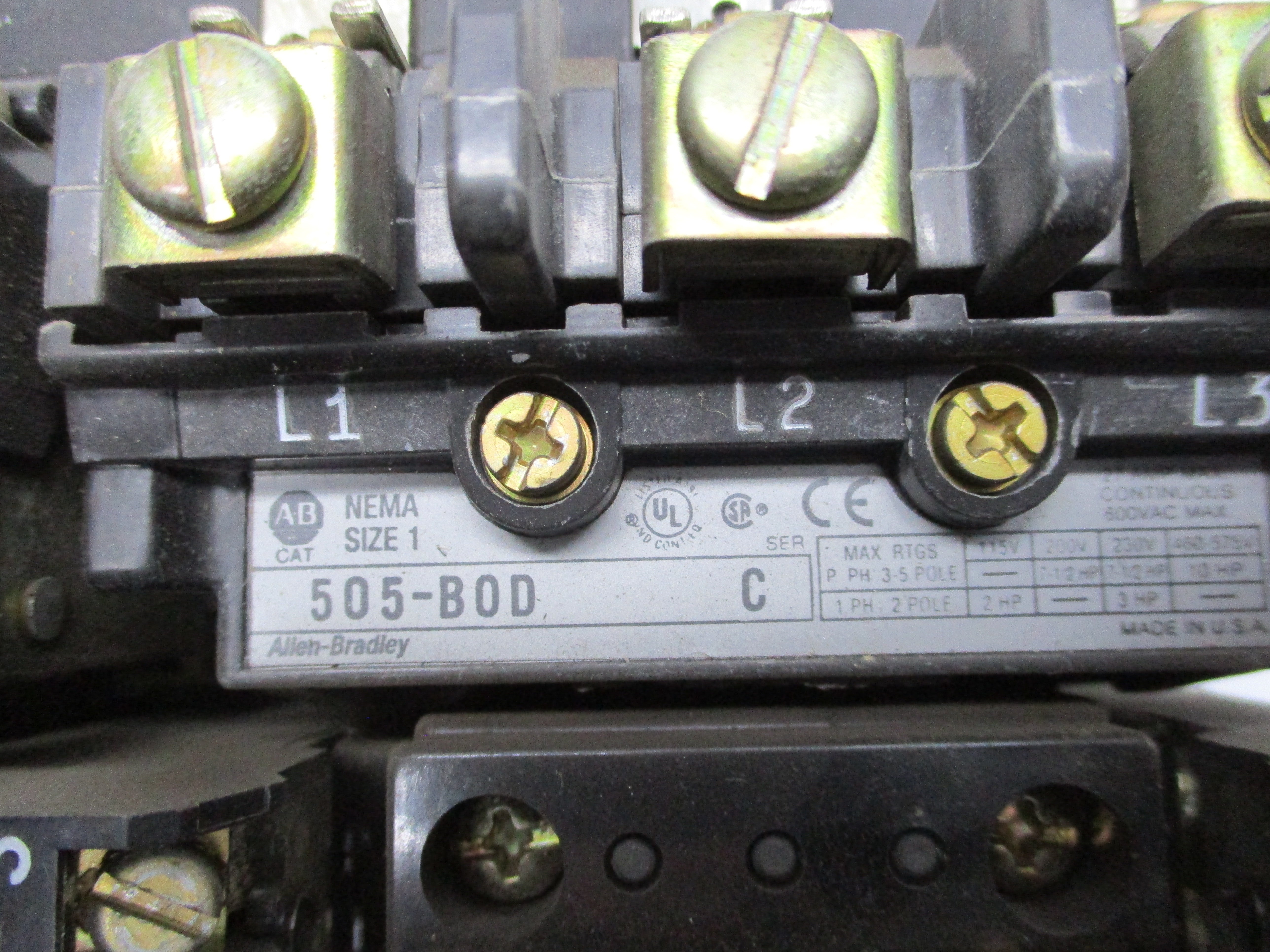 ALLEN BRADLEY 505-BOD SER. C 110/115-120V 27A UNMP