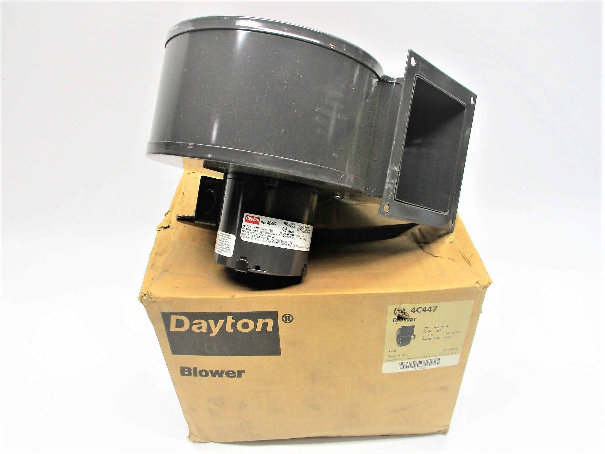 DAYTON 4C447 115V 1.95/1.86A NSMP
