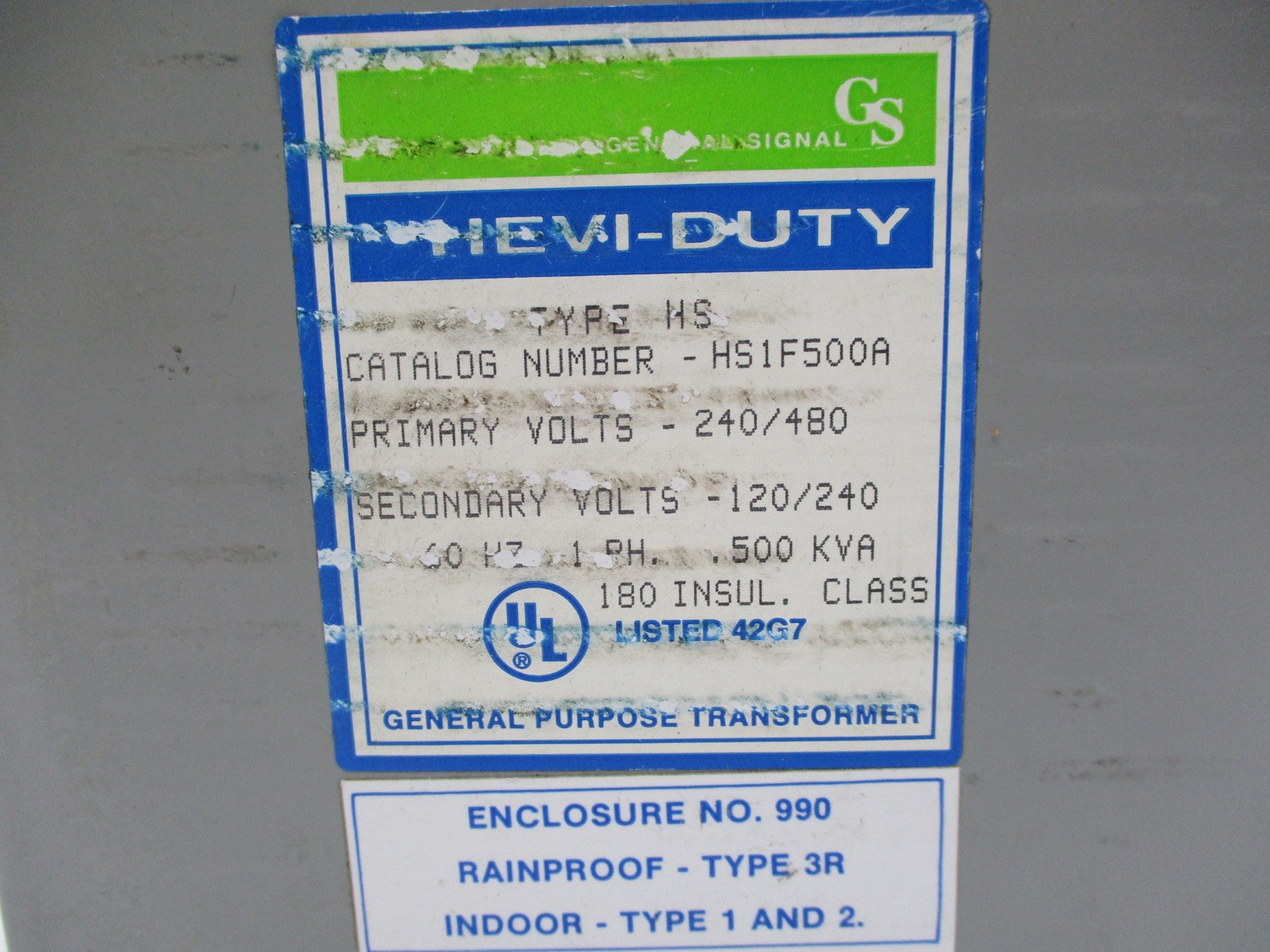 HEVI-DUTY  HS1F500A NSMP