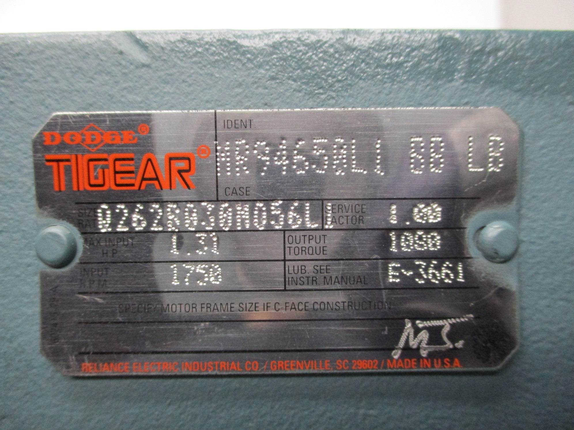 DODGE Q262B030M056L1 UNMP
