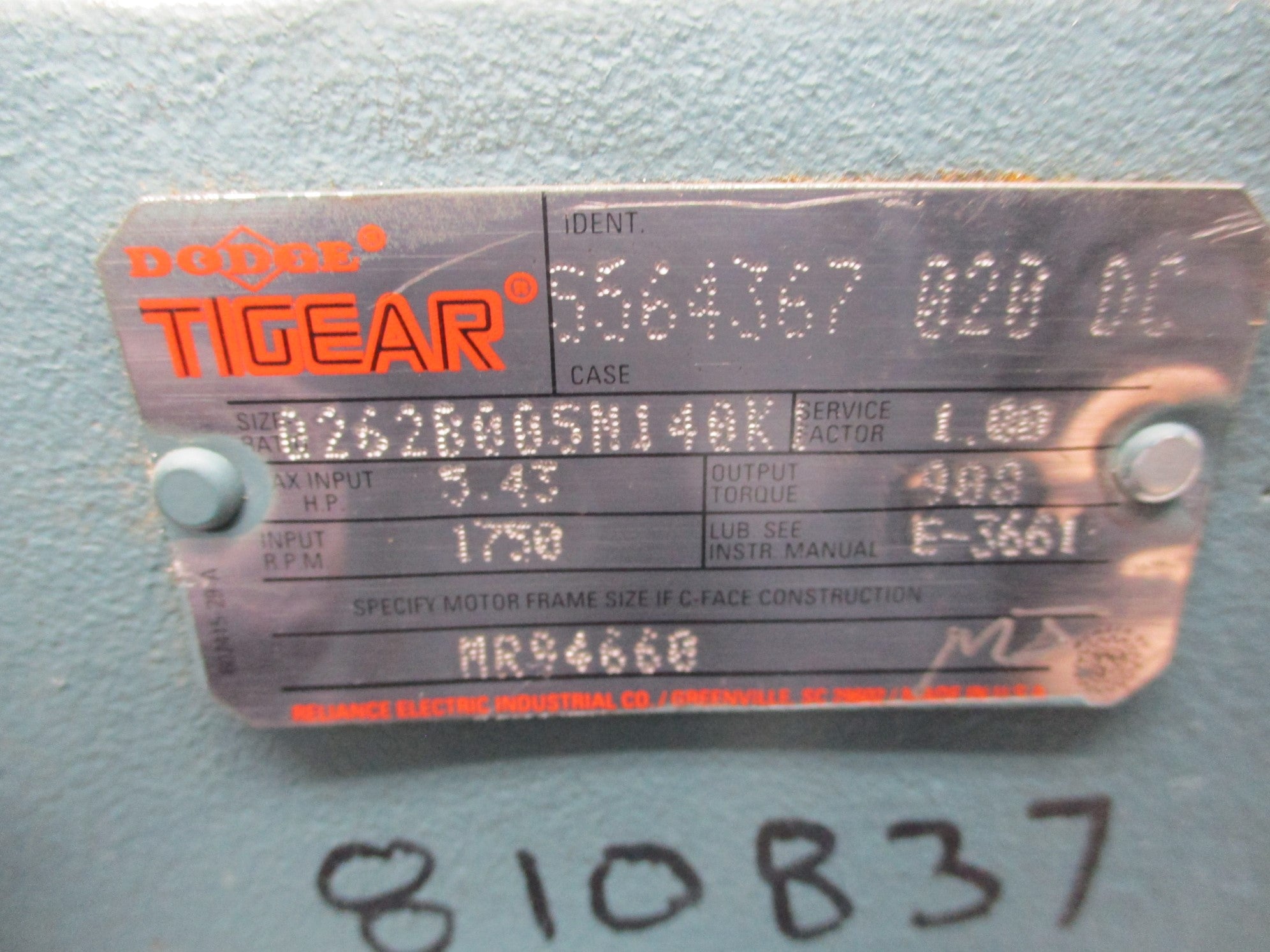 DODGE Q262B005M140K1 UNMP
