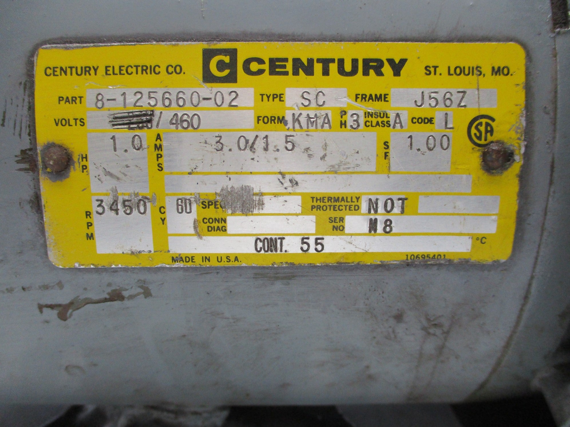 CENTURY 8-125660-02 UNMP