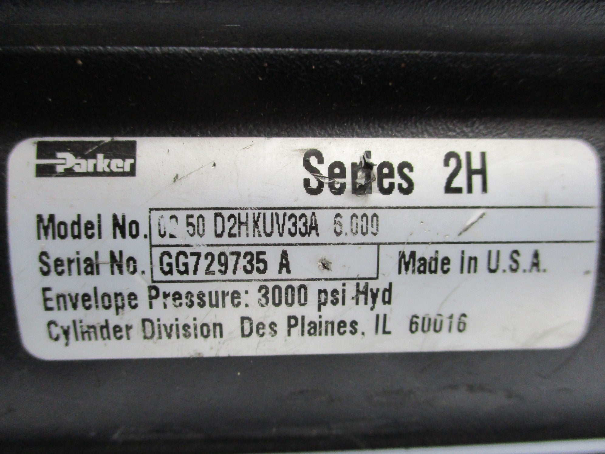 PARKER 02.50-D2HKUV33A-6.000 UNMP