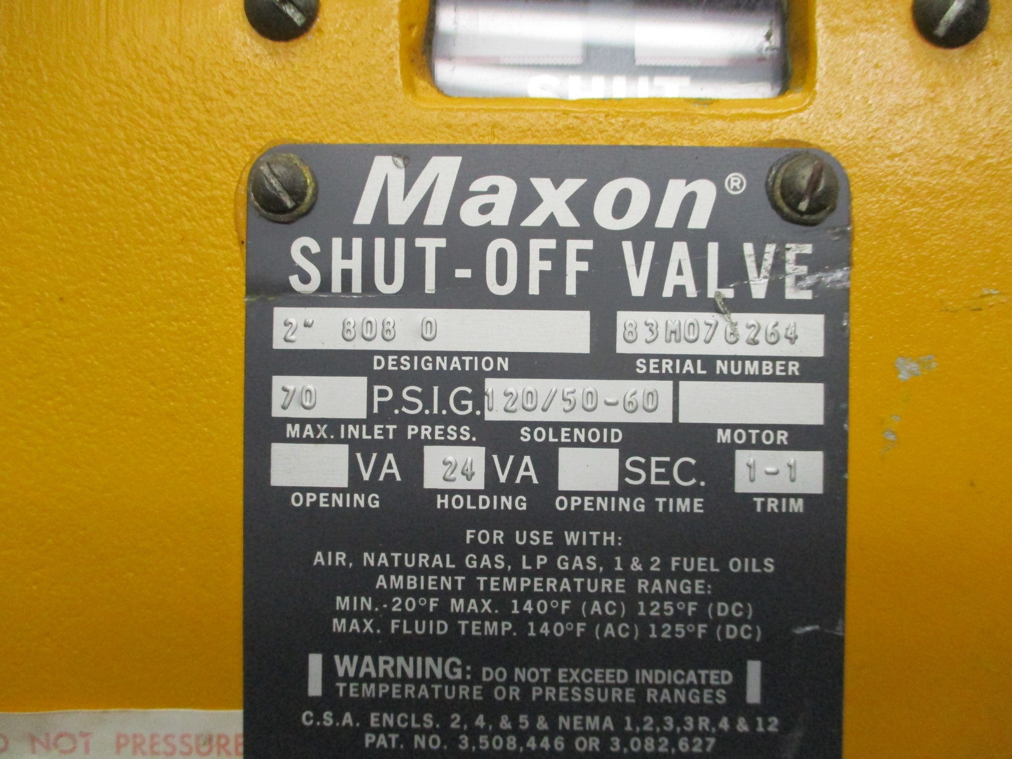 MAXON 2"808-0 UNMP