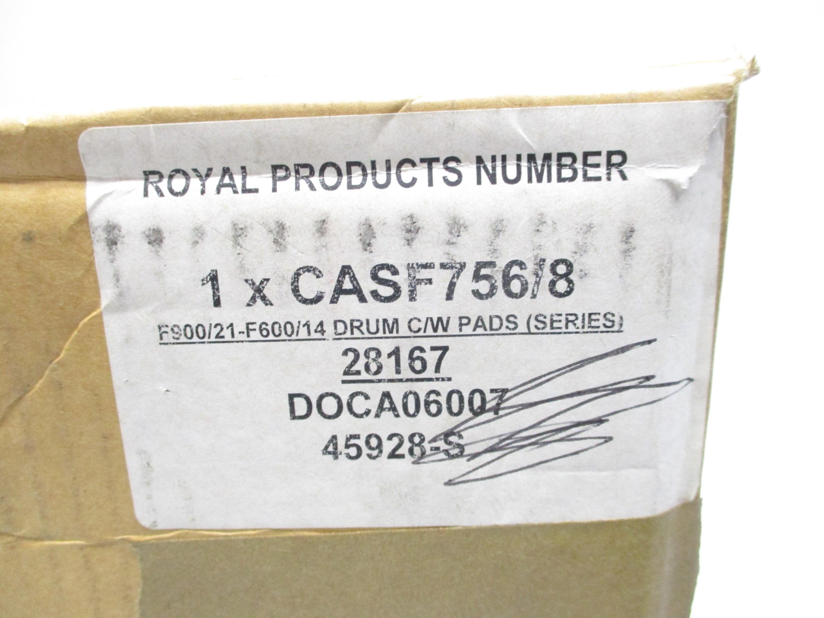 ROYAL PRODUCTS 28167 MODEL 900 DRUM SER. 8 NSMP