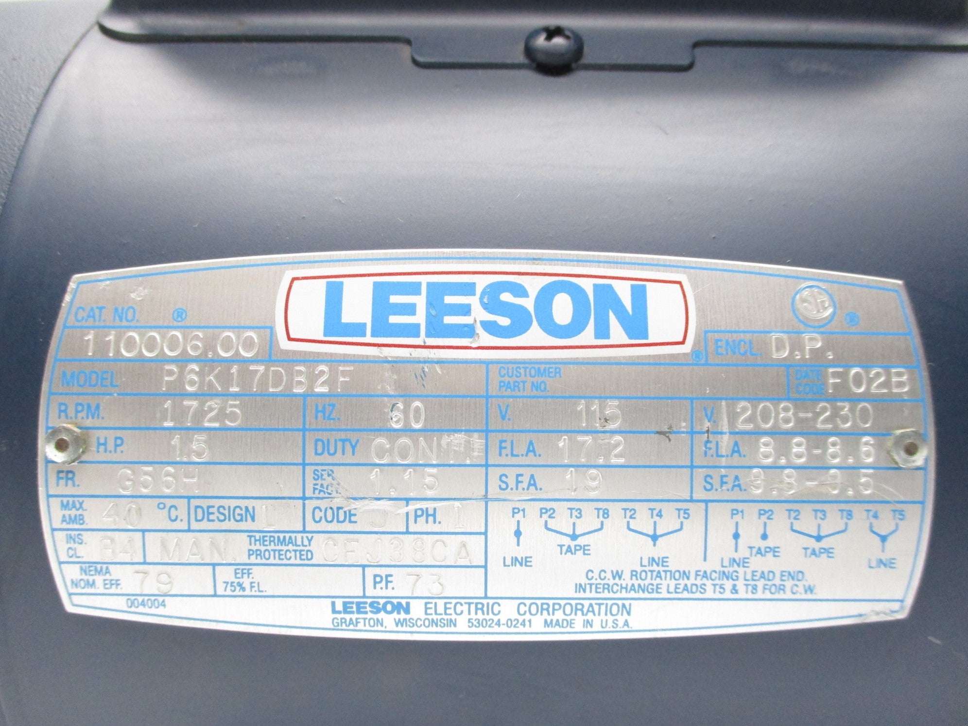 LEESON 110006.00 P6K17DB2F NSNP