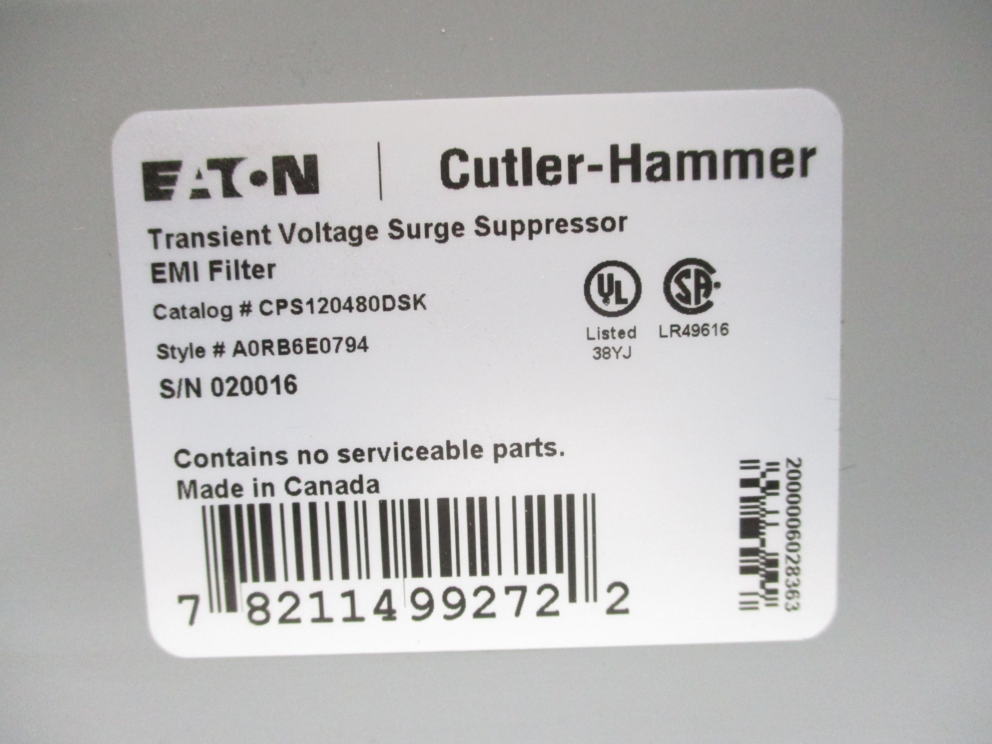 CUTLER HAMMER CPS120480DSK (AS PICTURED) NSMP