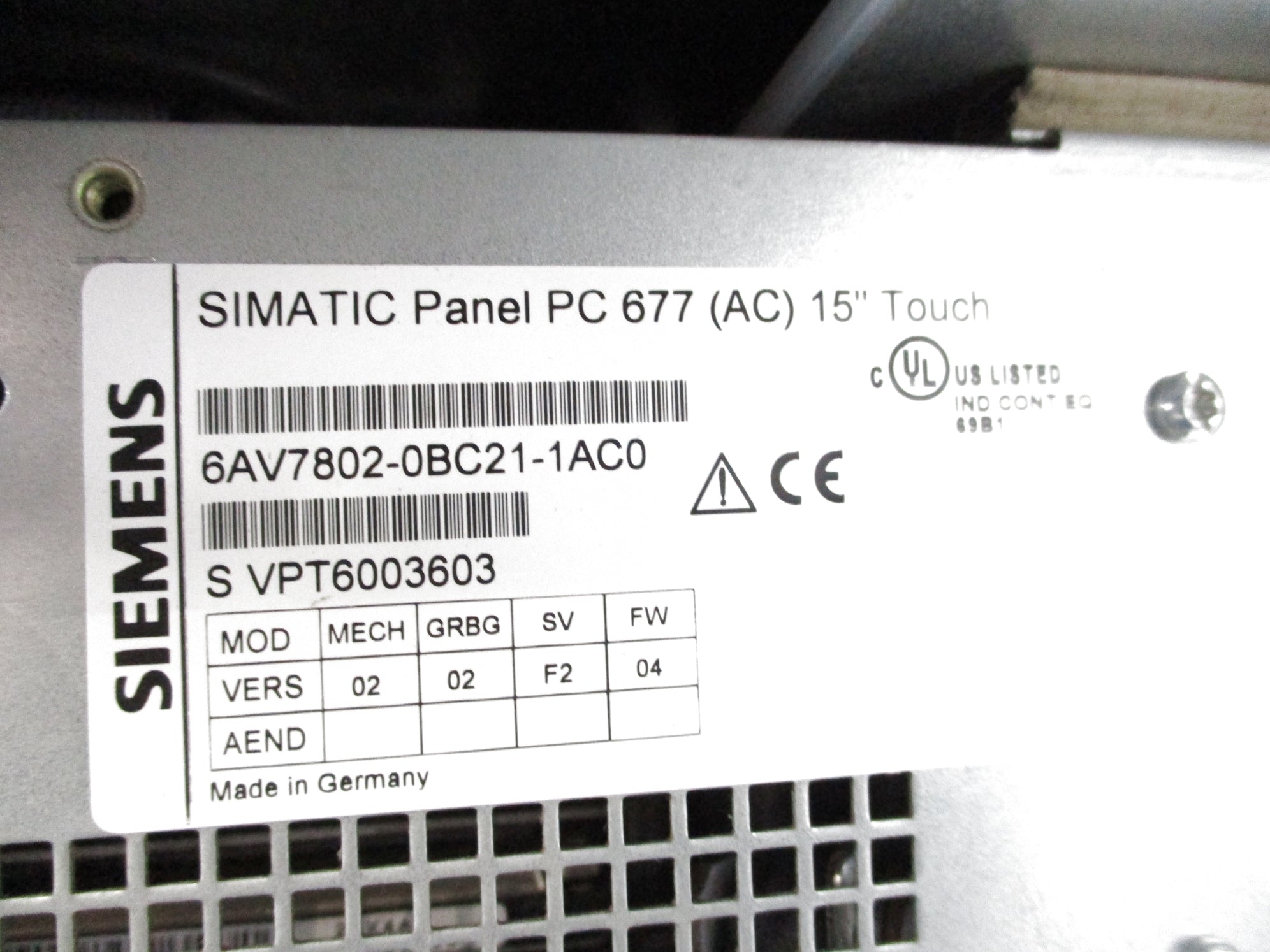 SIEMENS 6AV7802-0BC21-1AC0 UNMP