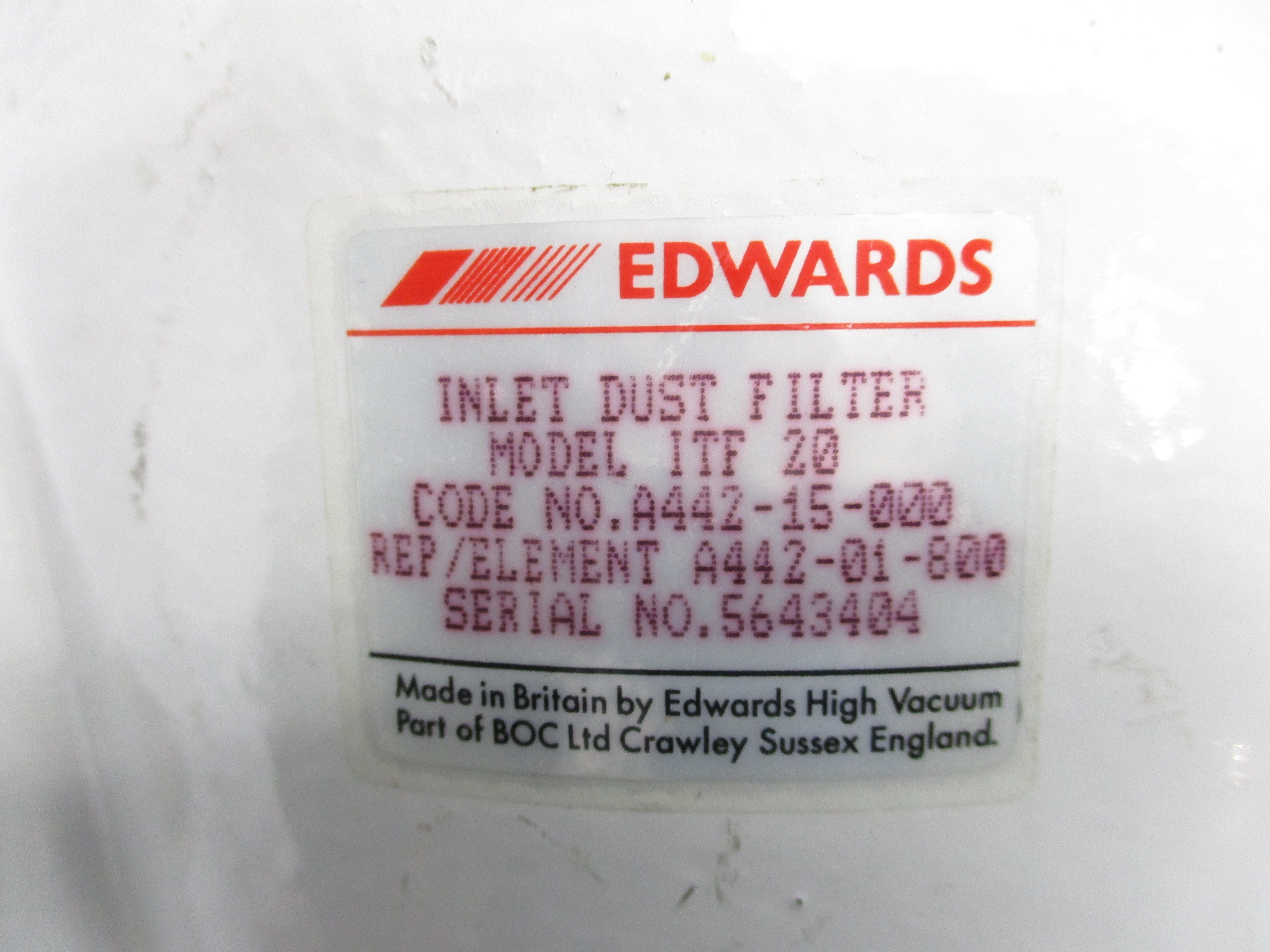 EDWARDS ITF-20 NSNP