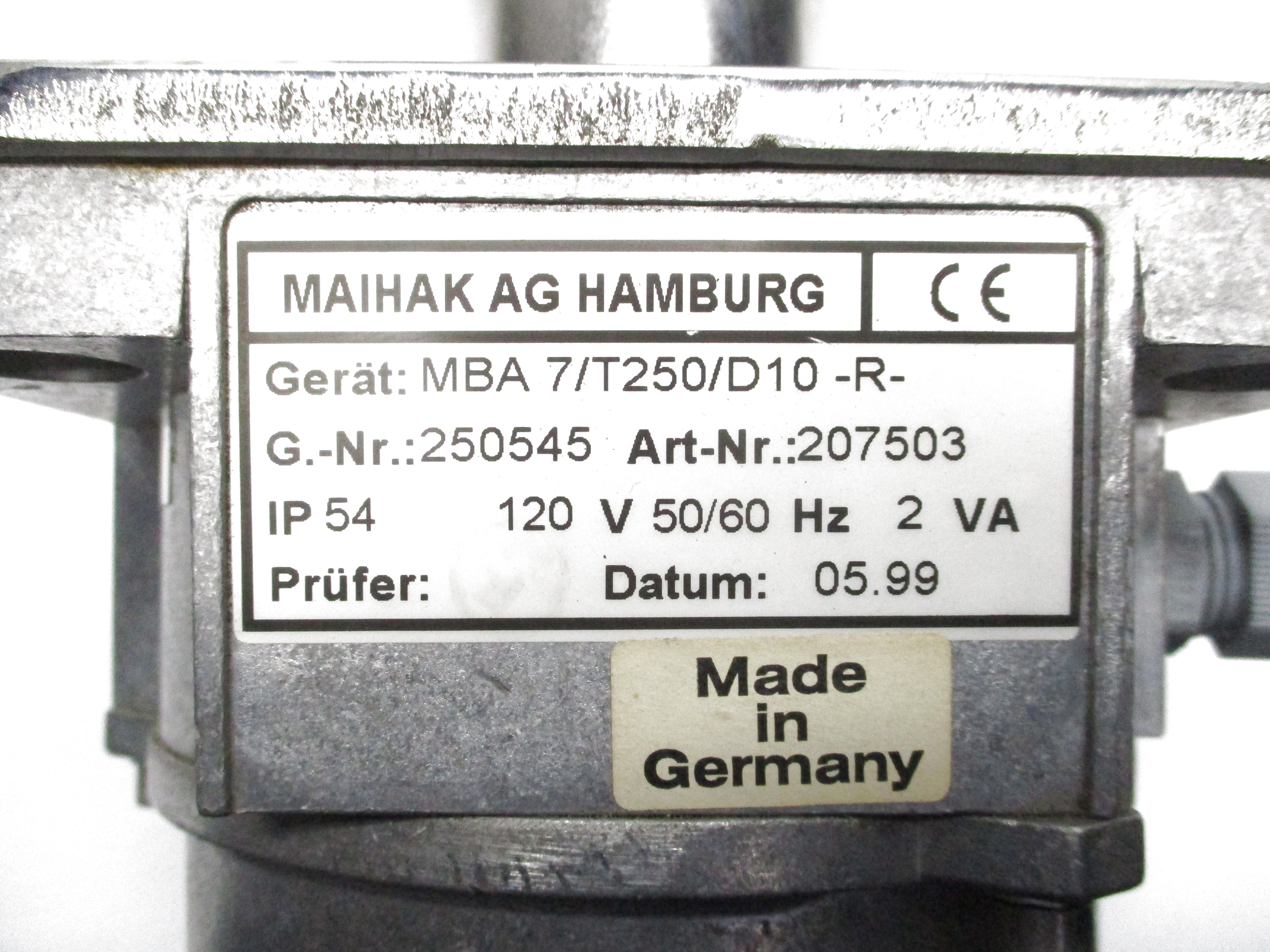 MAIHAK MBA7/T250/D10-R 207503 250545 NSNP