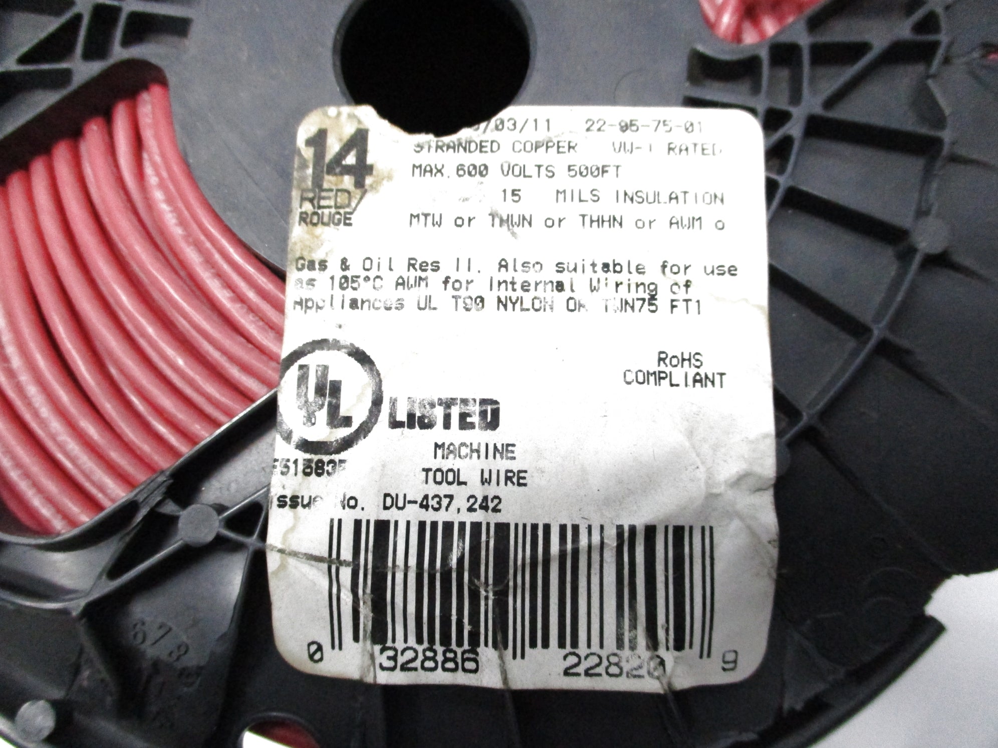 WIRE SPOOL 22-95-75-01 NSNP