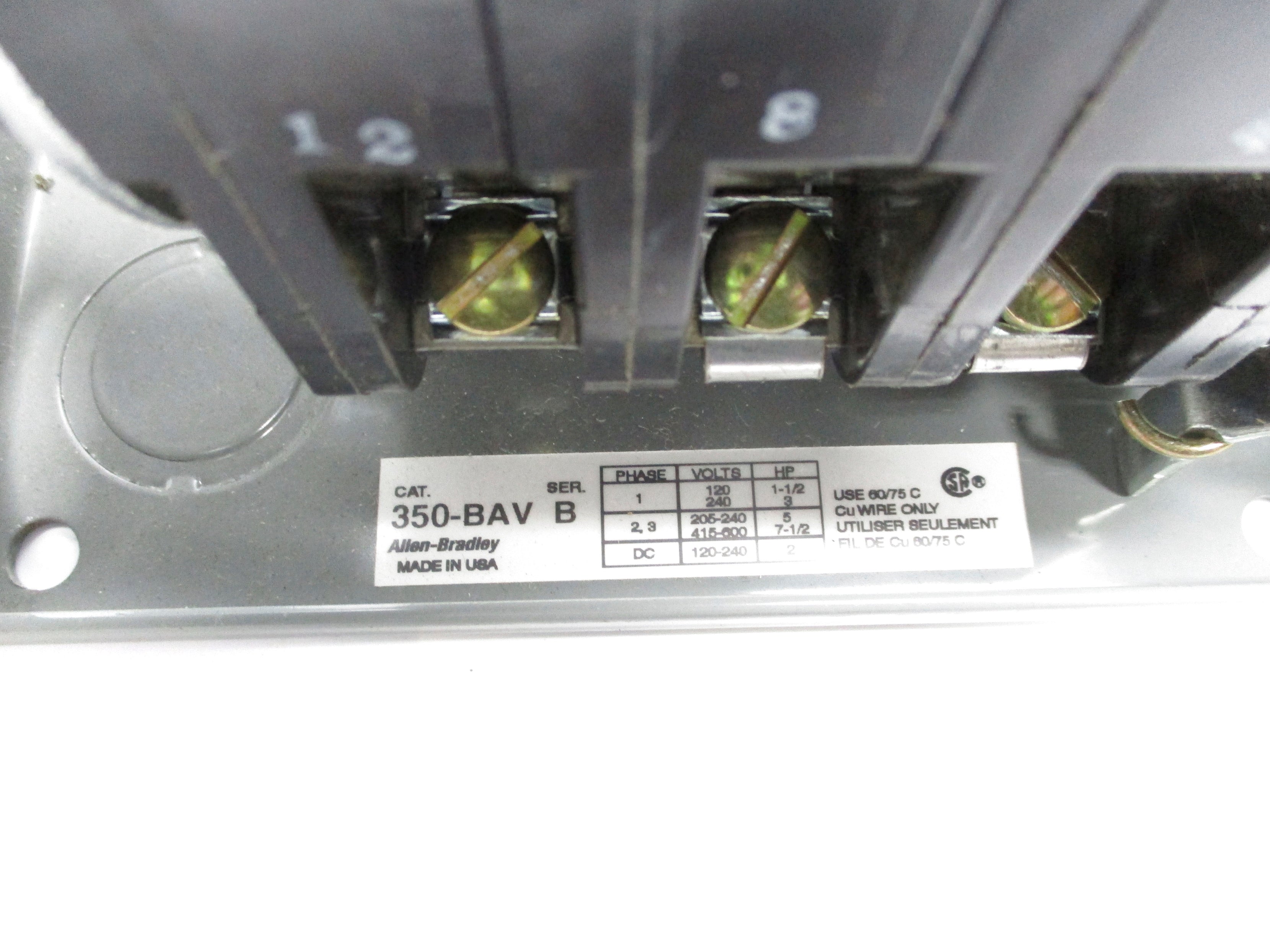 INDUSTRIAL SPARE PART 350-BAV SER. B (AS PICTURED) NSMP