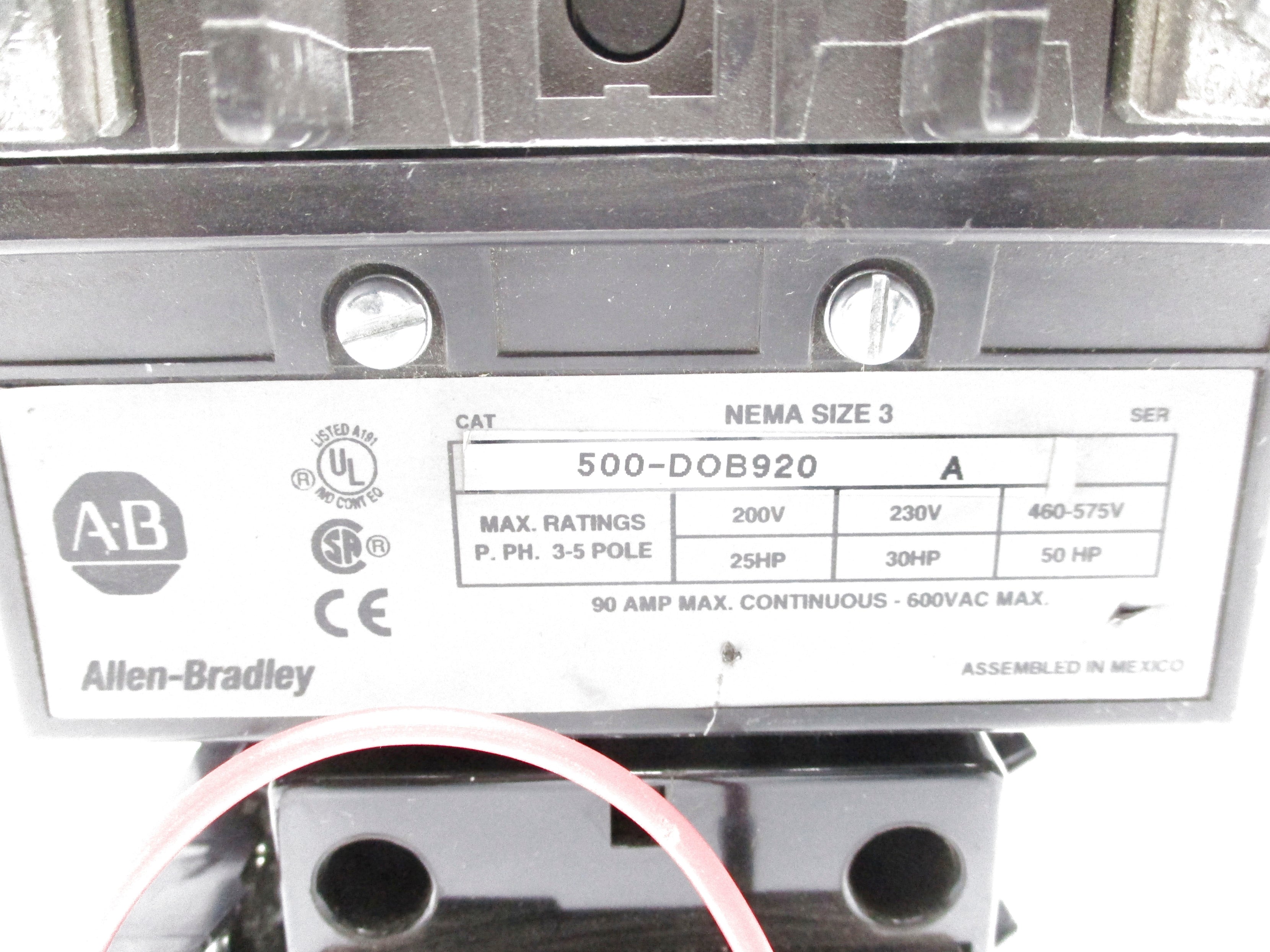 INDUSTRIAL SPARE PART 500-DOB920 SER. A NSNP