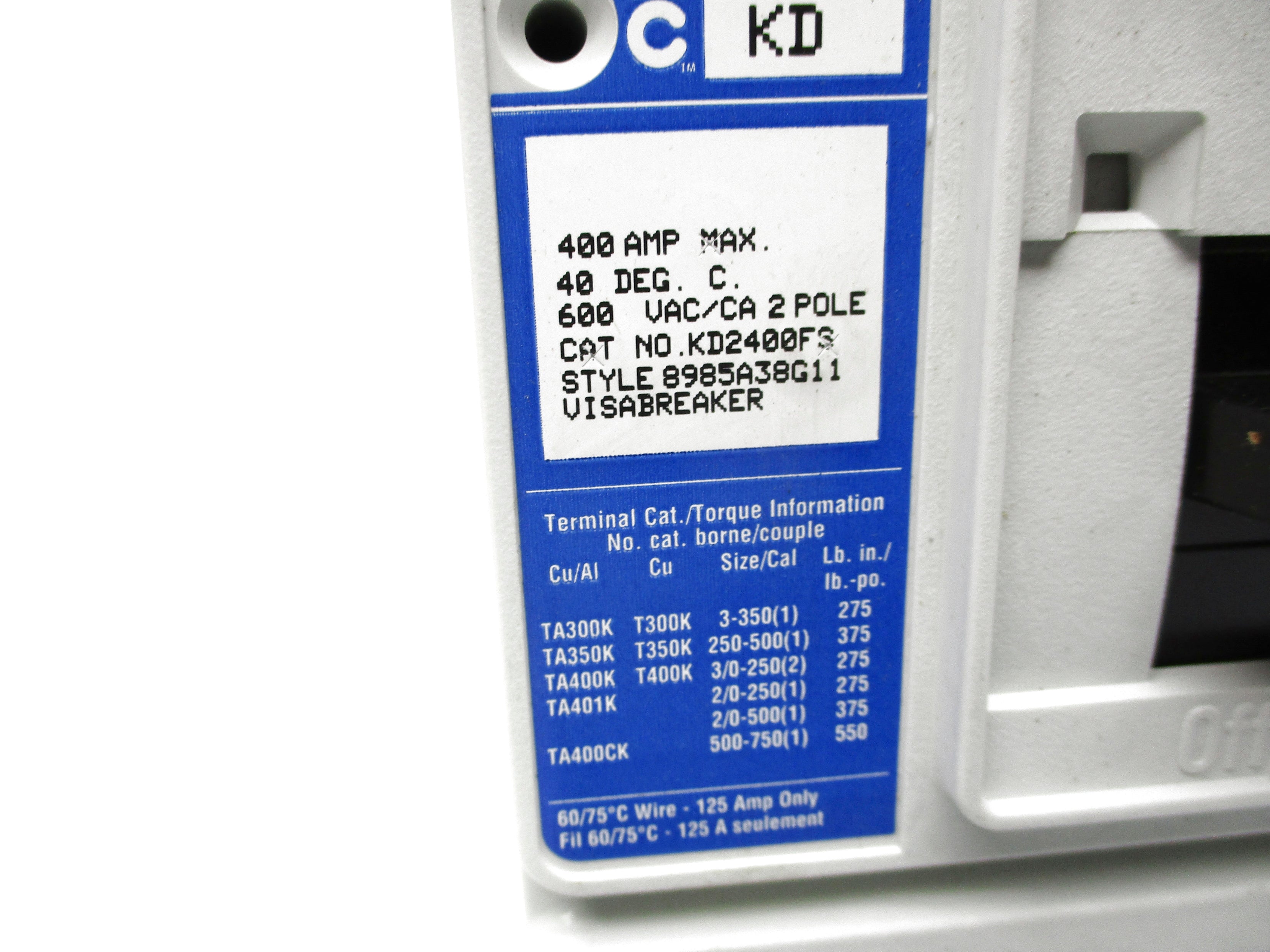 CUTLER HAMMER KD2400FS NSMP