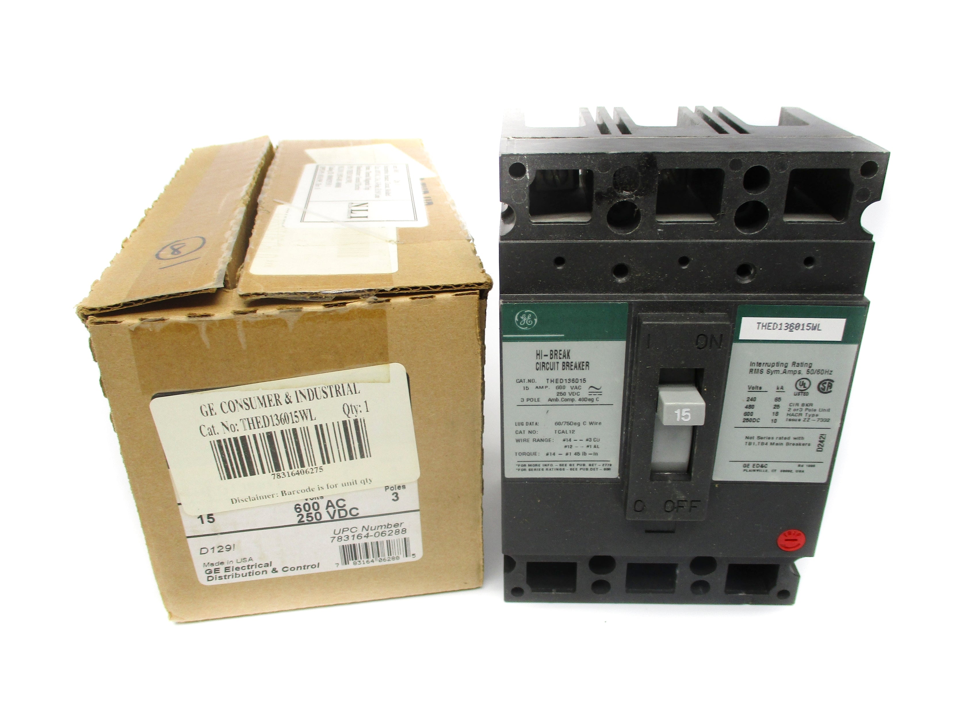 GENERAL ELECTRIC THED136015 15A 600VAC NSMP