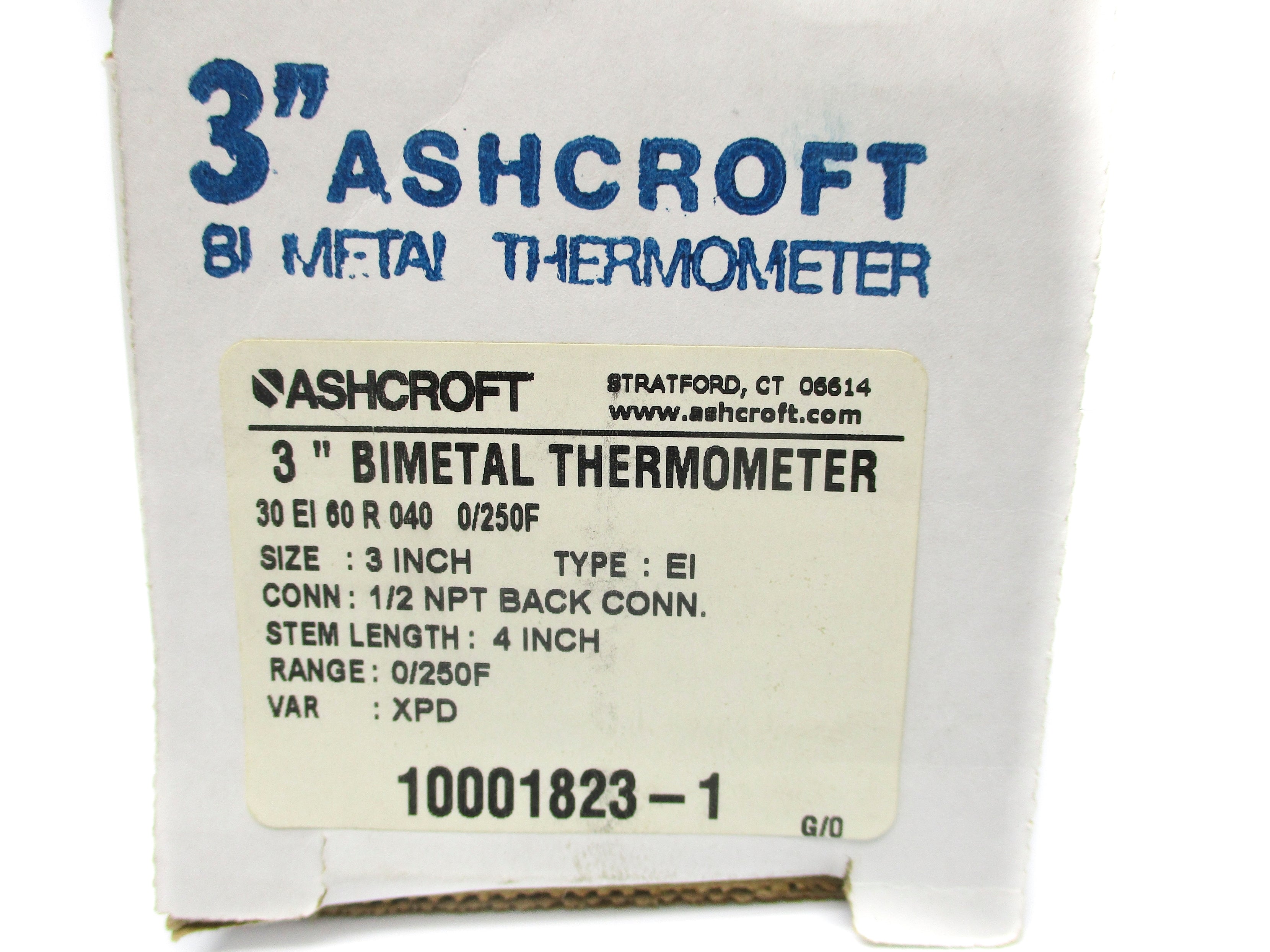 ASHCROFT 30EI60R040-0/250F 1/2" STEM4 NSMP
