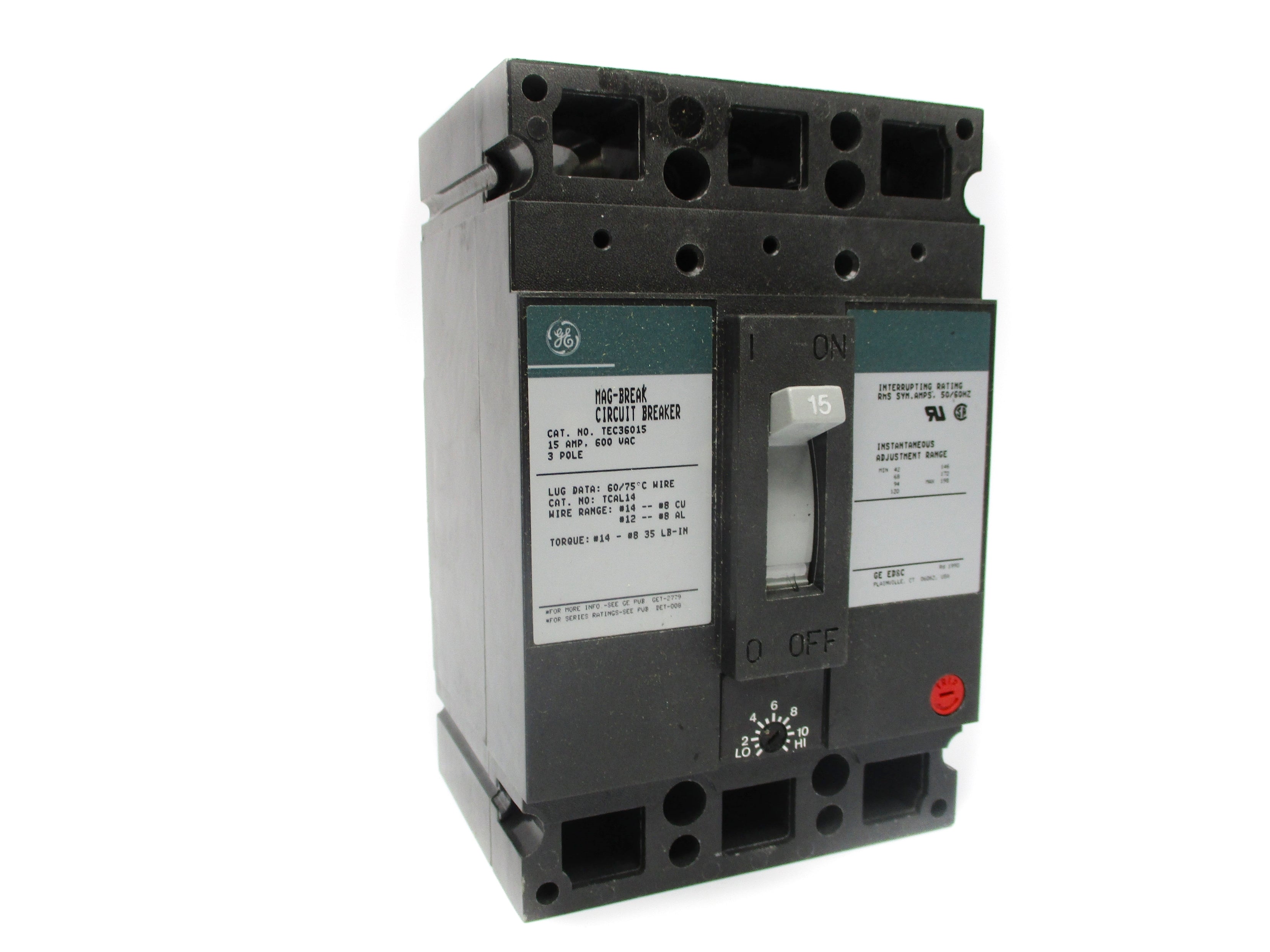 GENERAL ELECTRIC TEC36015 600VAC 15A (GREEN) NSMP