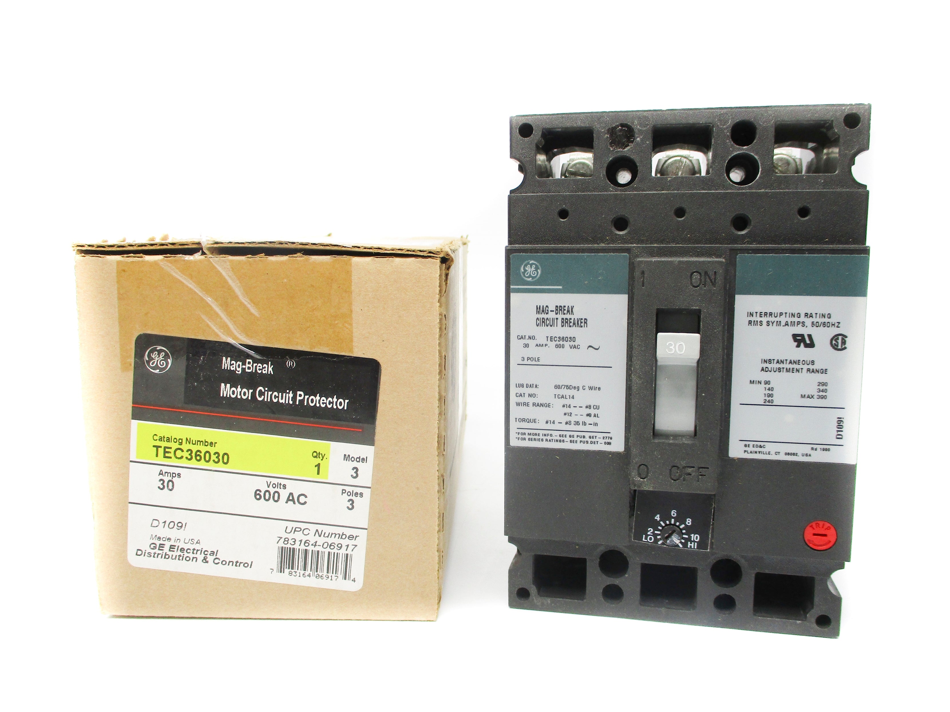 GENERAL ELECTRIC TEC36030 600VAC 30A (GREEN) NSMP