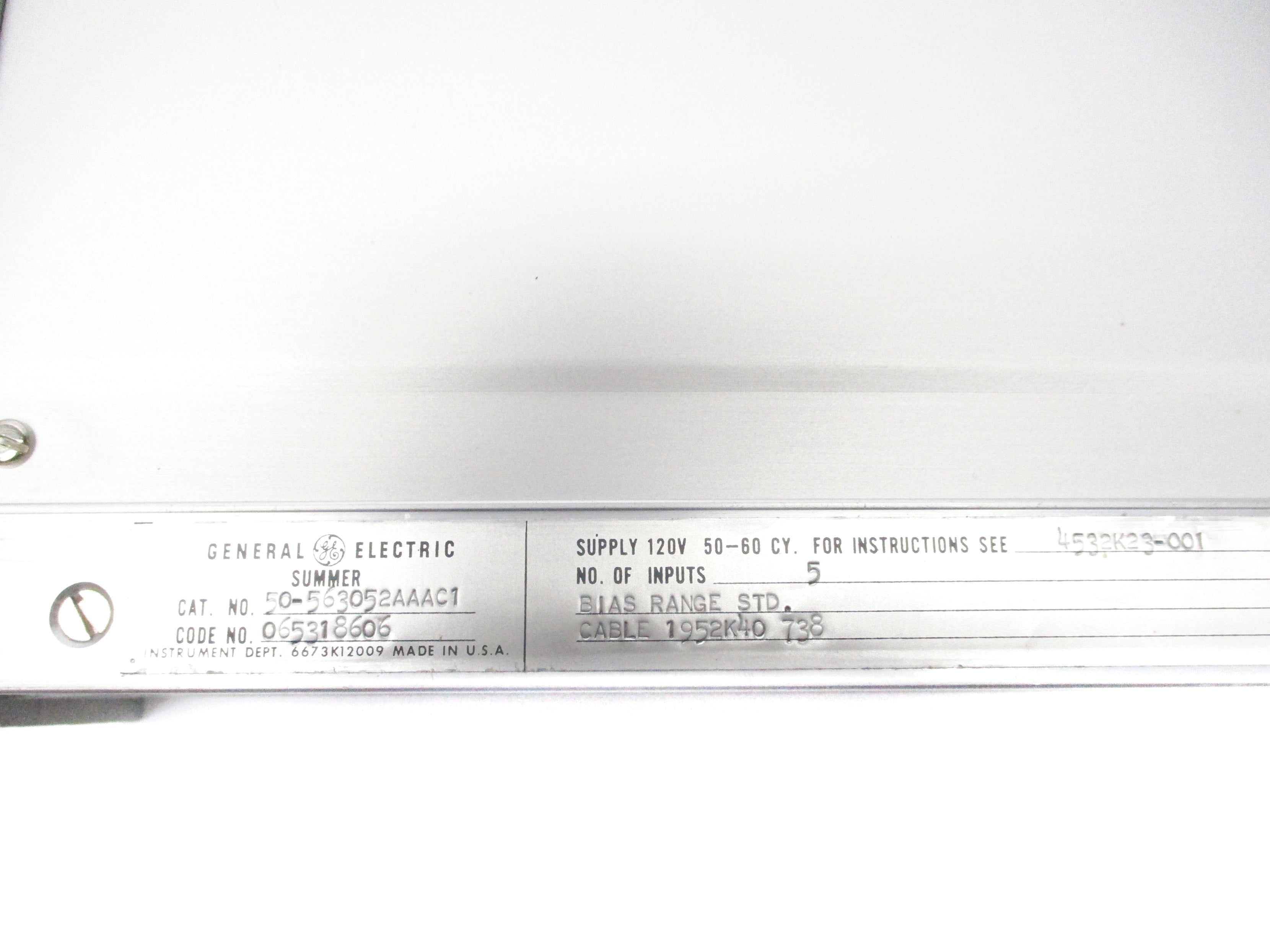 GENERAL ELECTRIC 50-563052AAAC1 NSMP