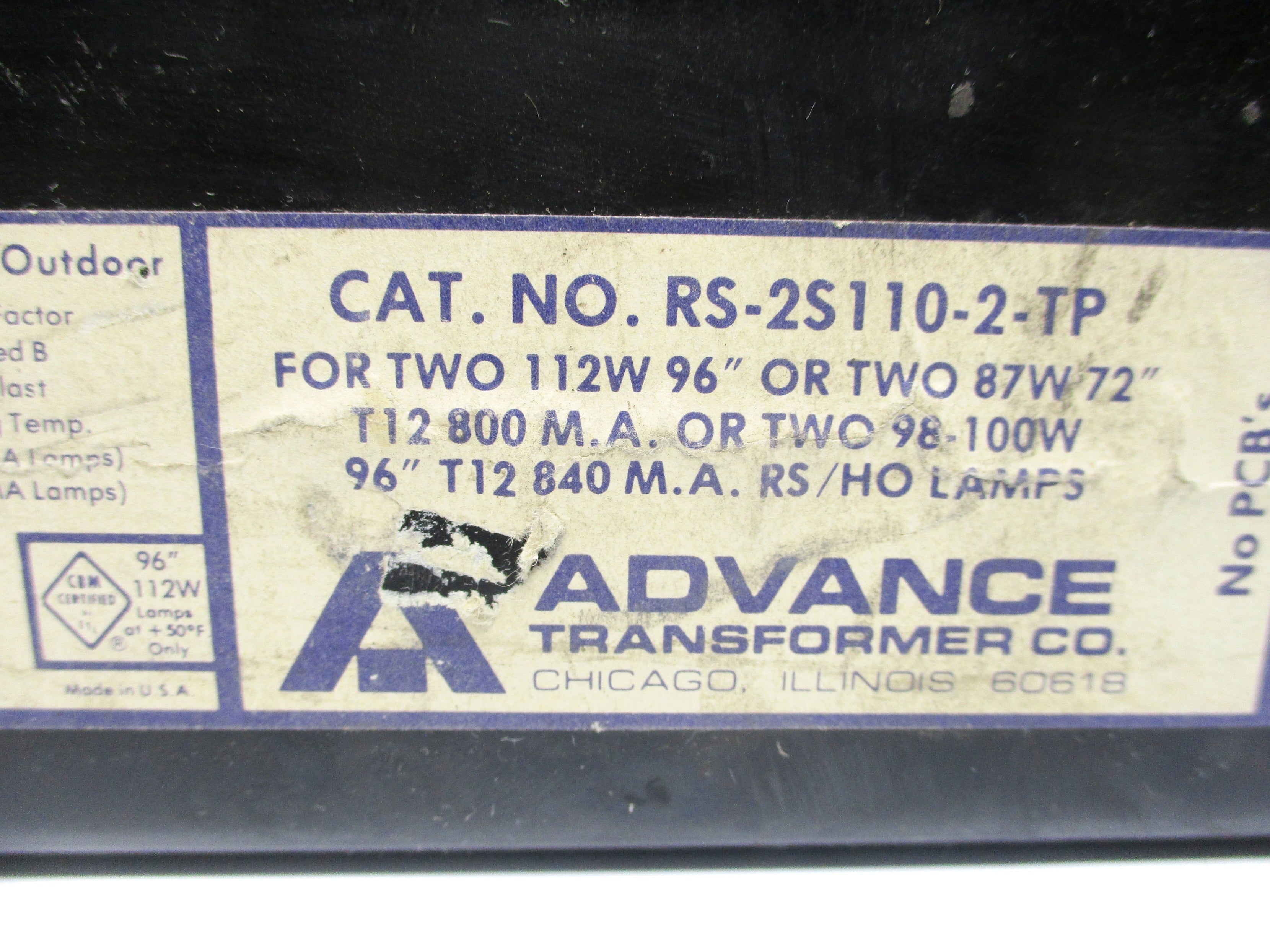 ADVANCE RS-2S110-2-TP 120V UNMP