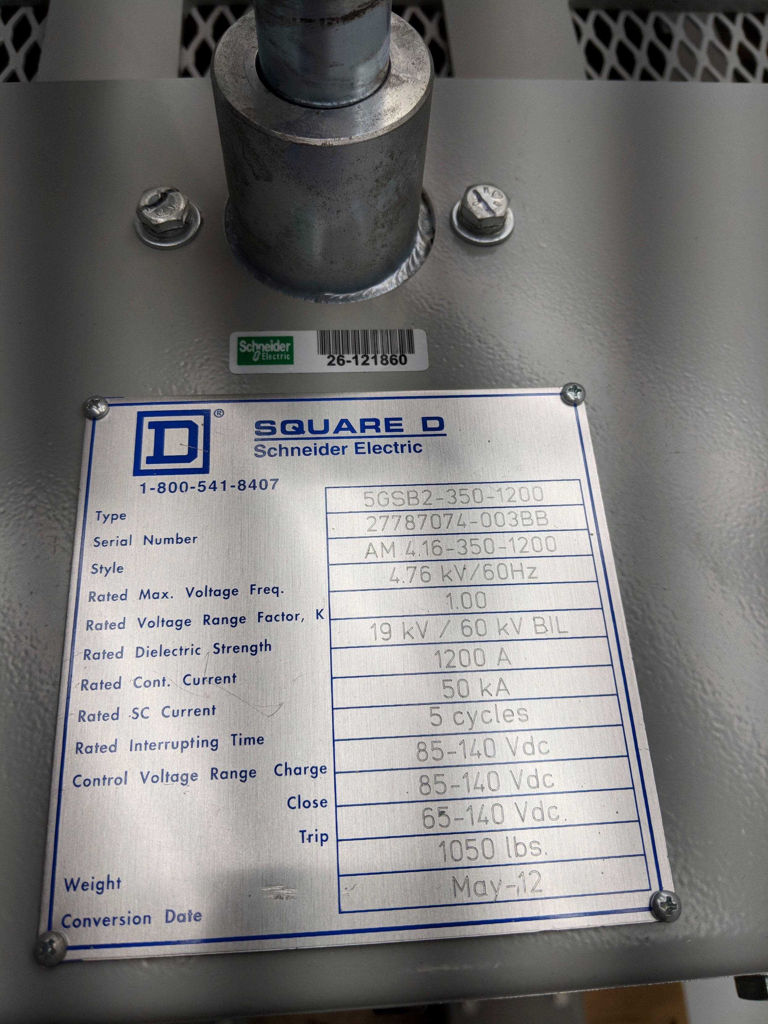 SQUARE D MAGNUM KVR V5FK4133V00 5GSB2-350-1200 NSNP