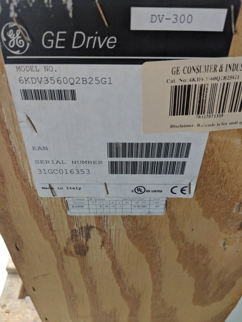 GENERAL ELECTRIC 6KDV3560Q2B25G1 NSMP