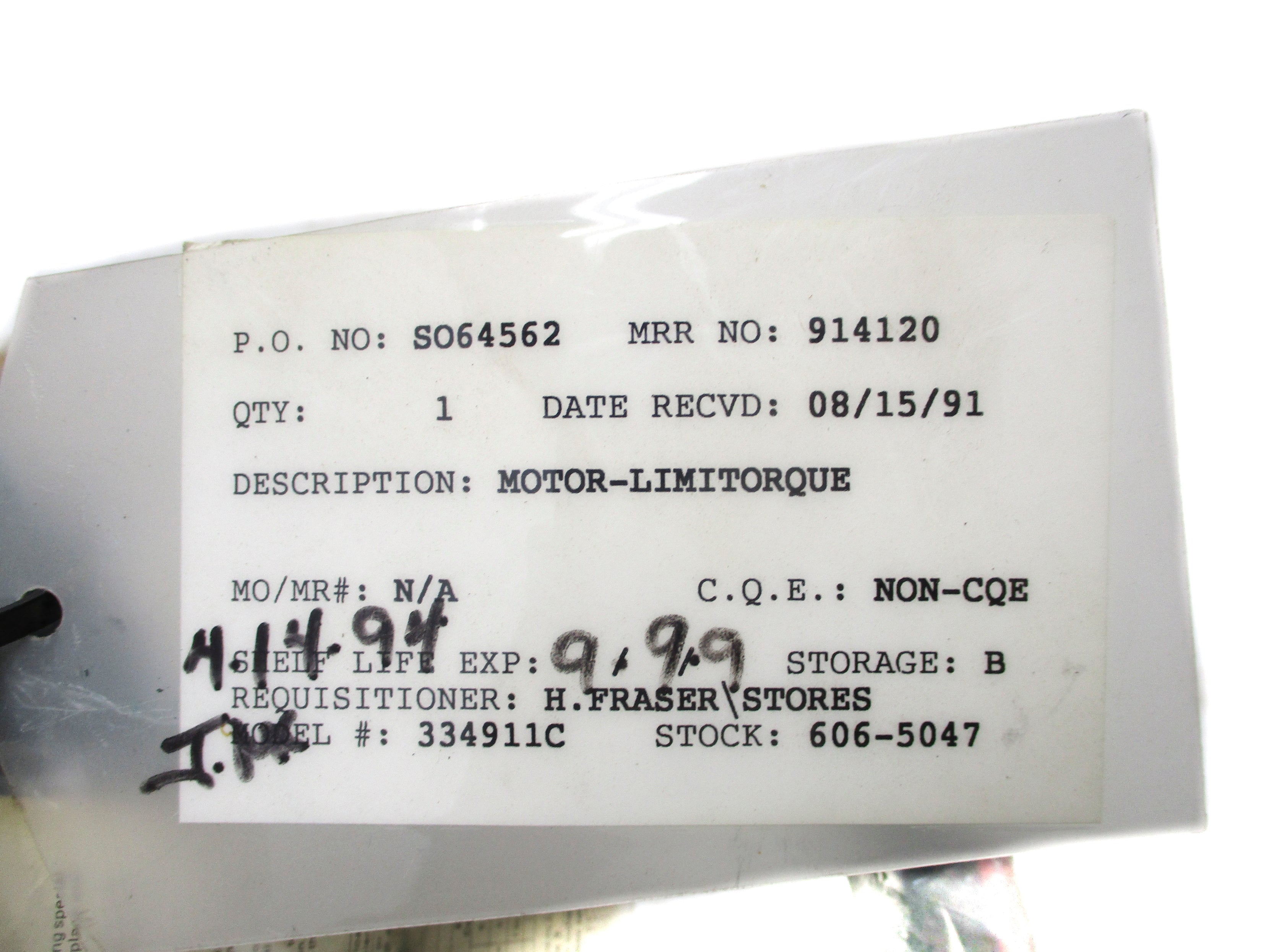 RELIANCE ELECTRIC LIMITORQUE 1MAF46695 G7 XQ NSNP