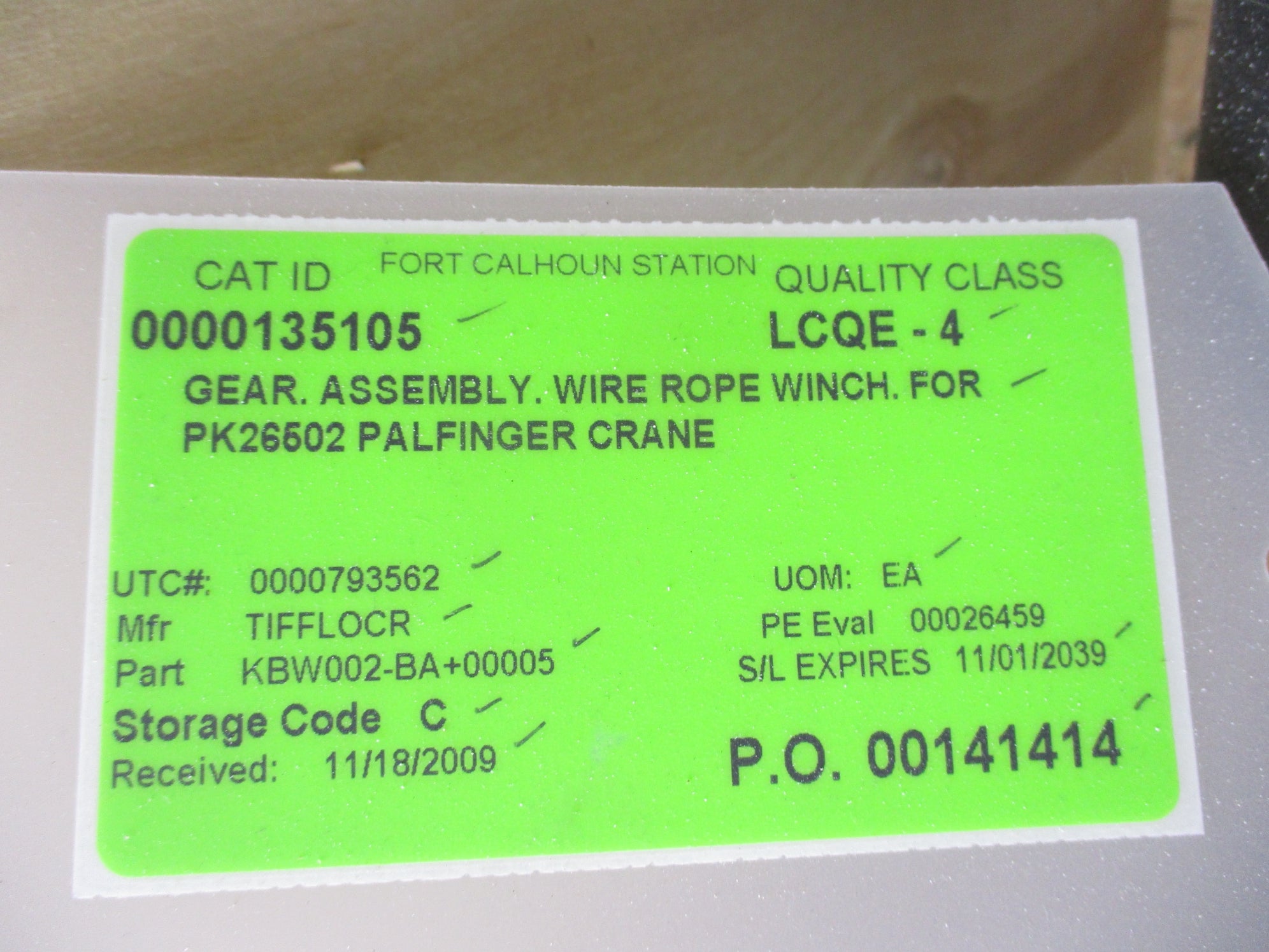PALFINGER KBW002-BA5 133703 NSNP