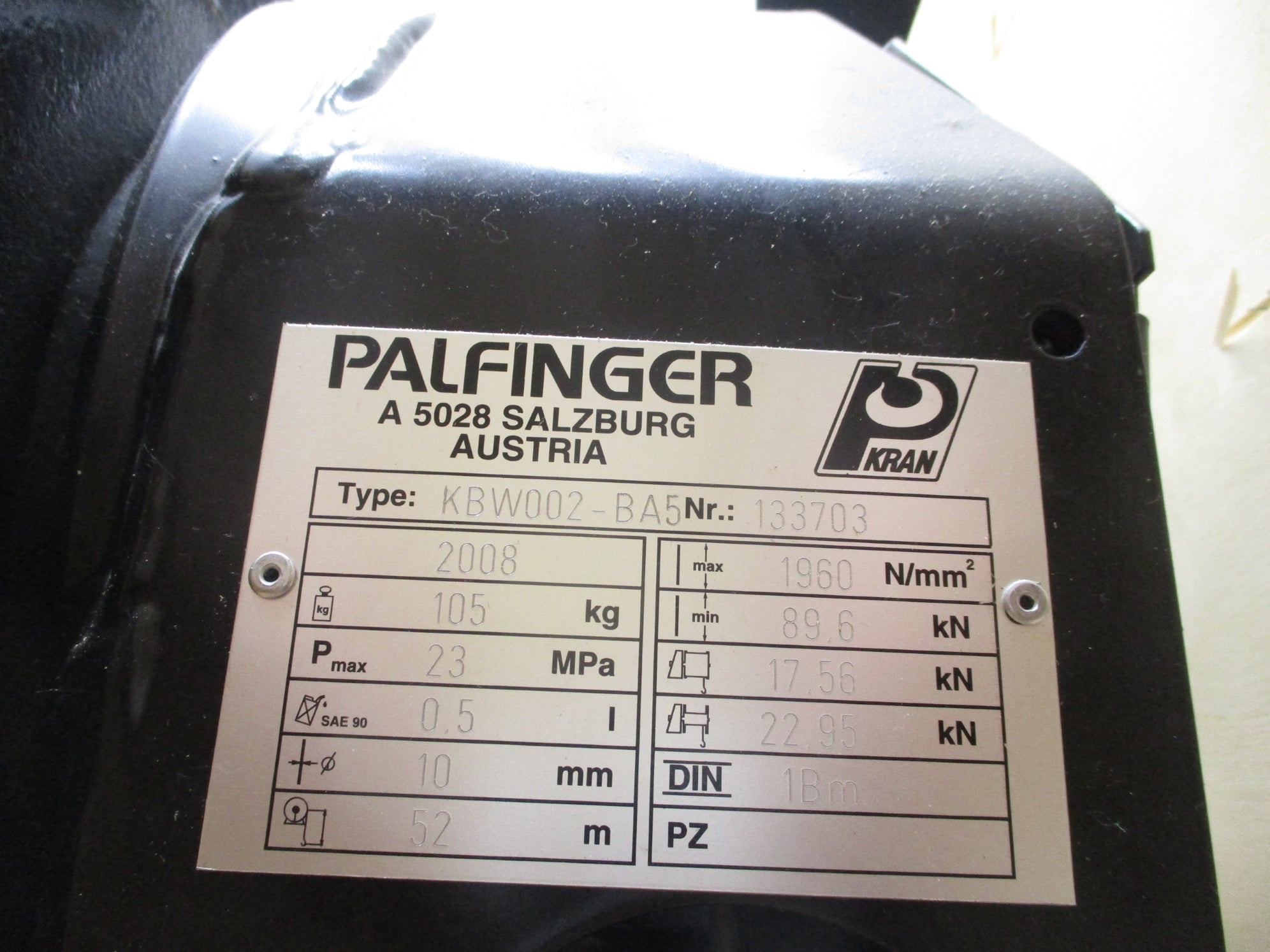 PALFINGER KBW002-BA5 133703 NSNP