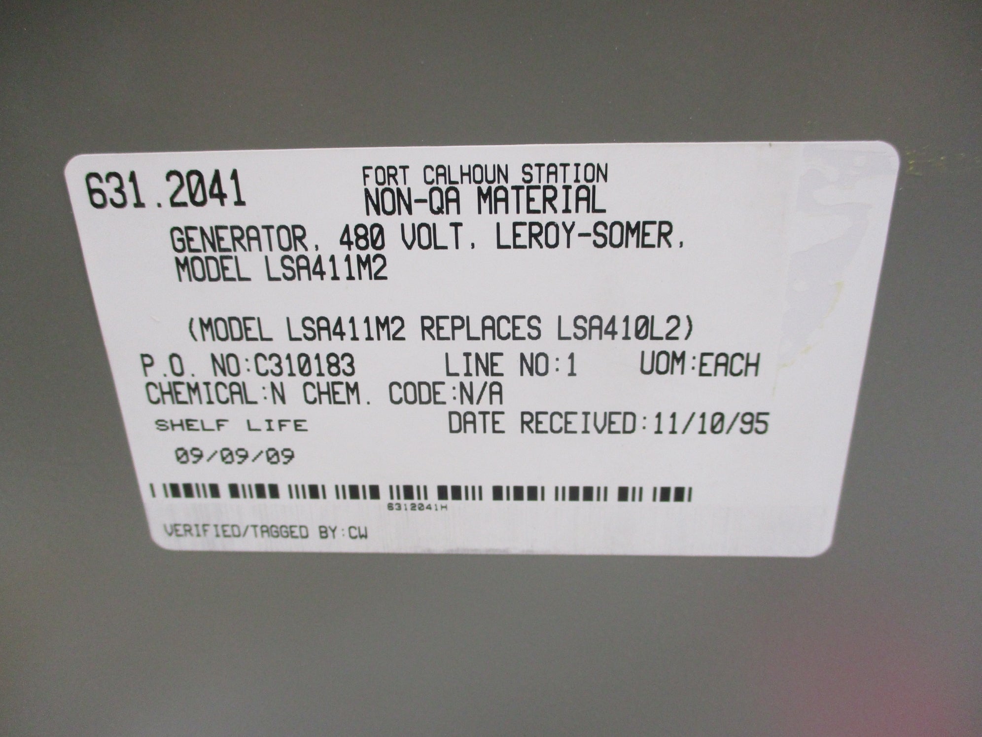 LEROY SOMER LSA411M2 AC GENERATOR NSNP