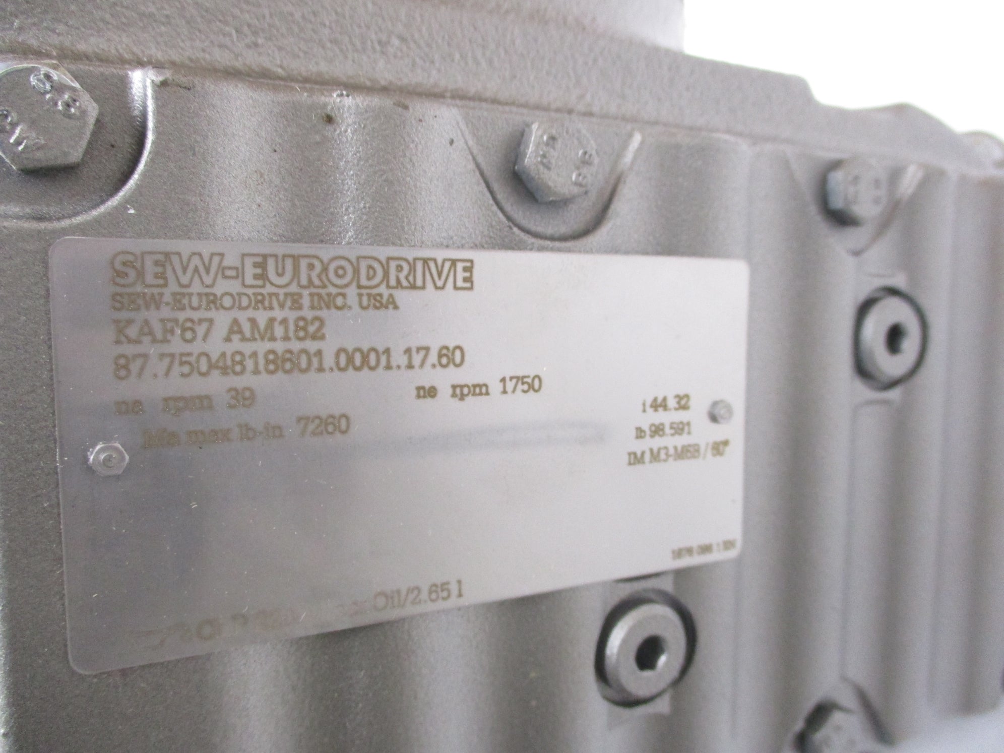 SEW EURODRIVE KAF67AM182 NSMP