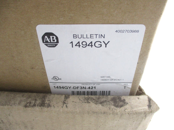 ALLEN BRADLEY 1494GY-DF3N-421 SER. 1 NSFS