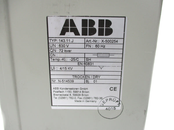ABB 143.11J X-500254 (AS PICTURED) NSNP