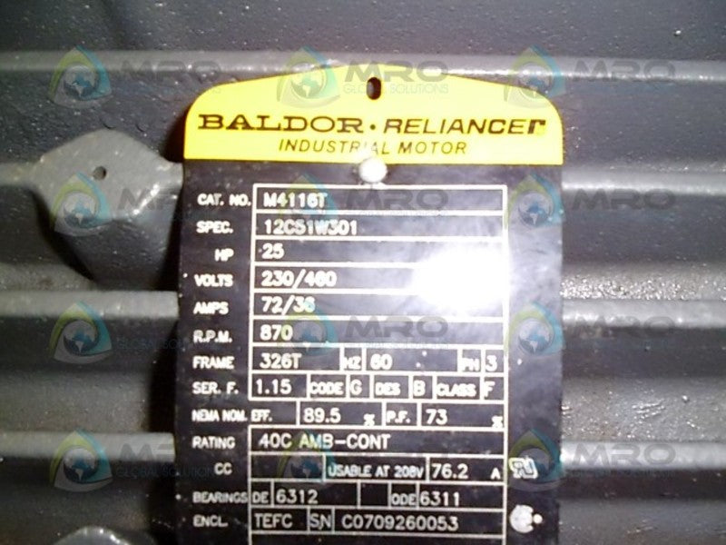 BALDOR M4116T  NSMP