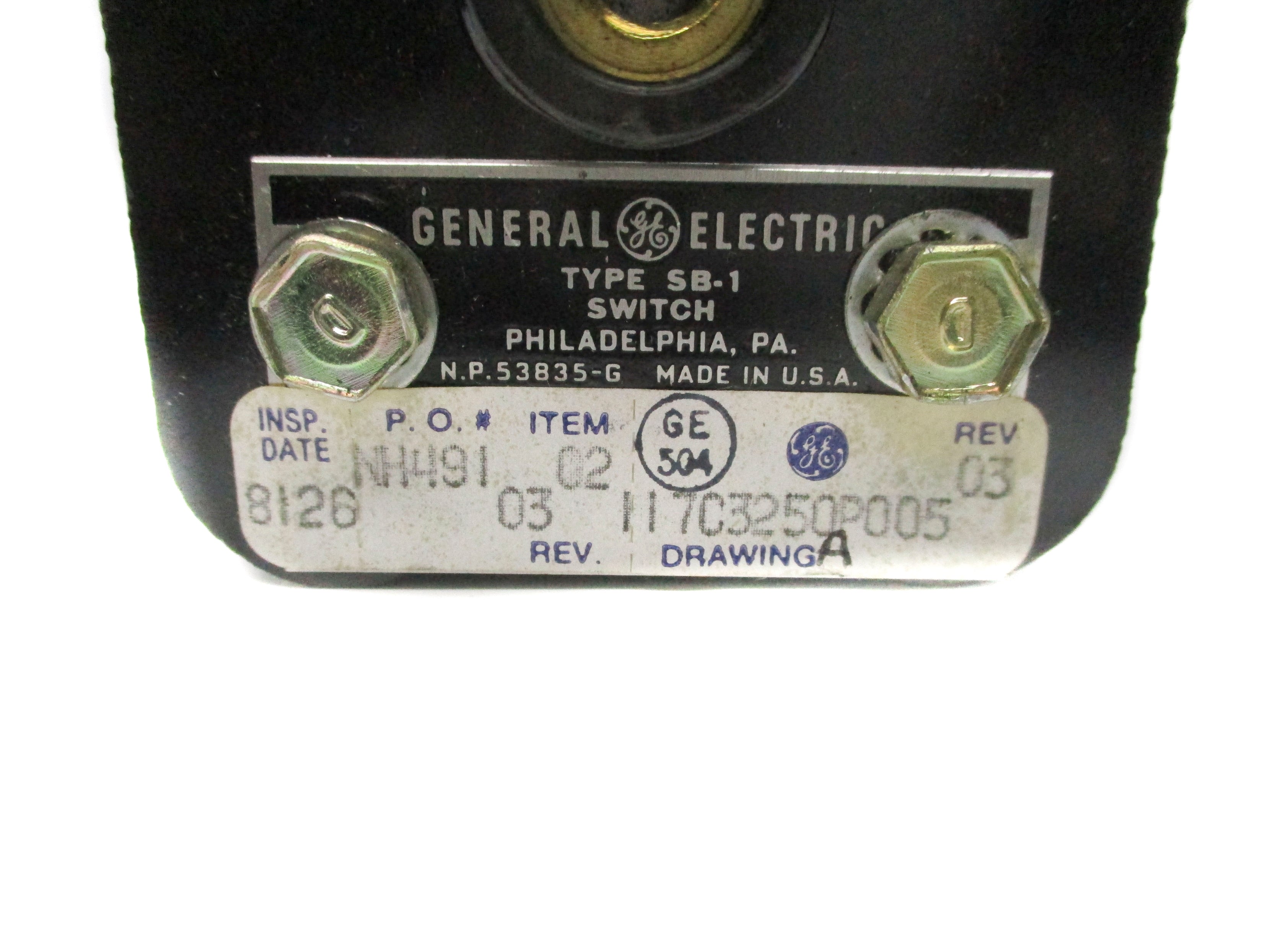 GENERAL ELECTRIC SB-1117C3250P005 (AS PICTURED) NSNP