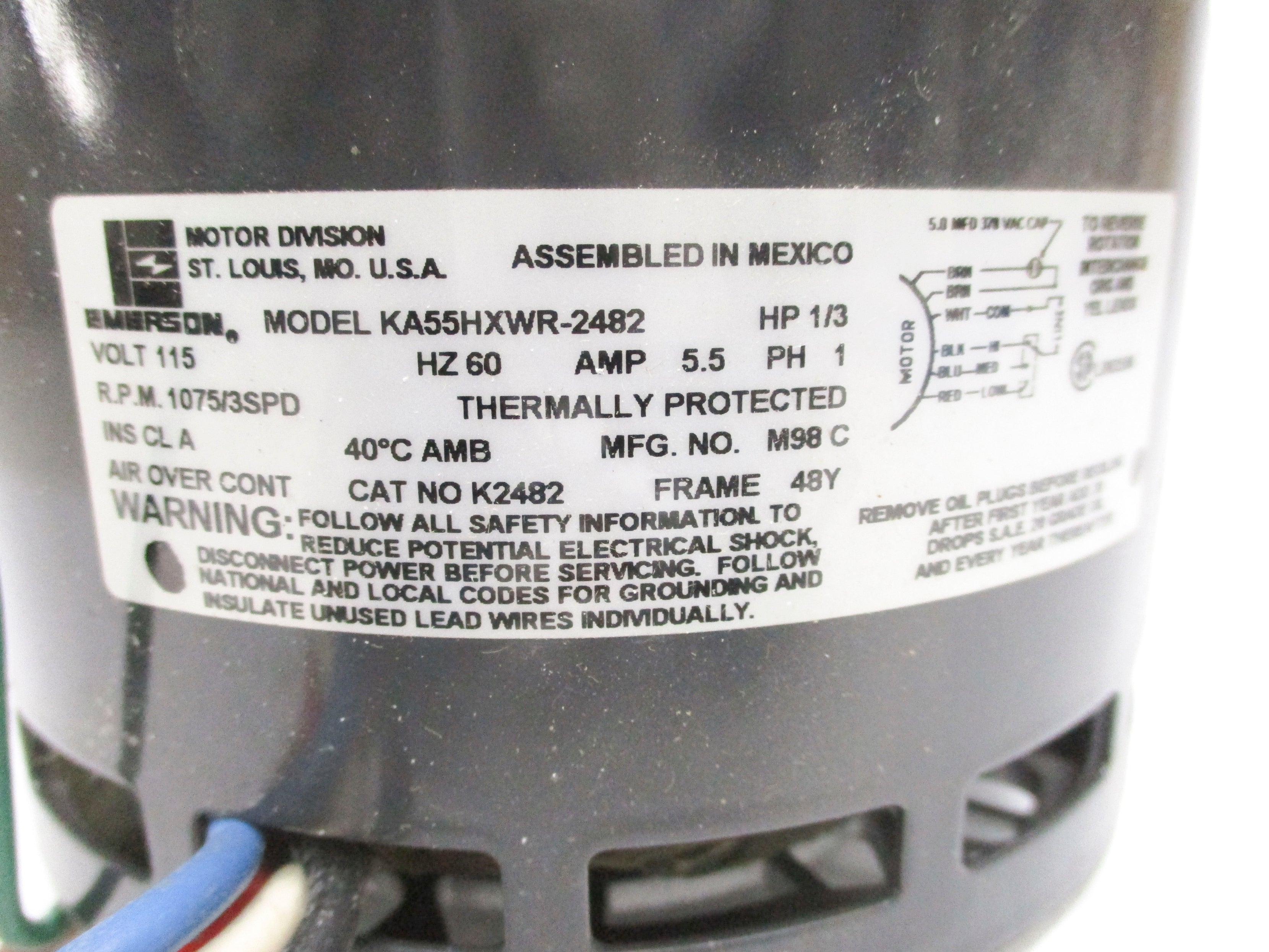 EMERSON ELECTRIC KA55HXWR-2482 NSNP