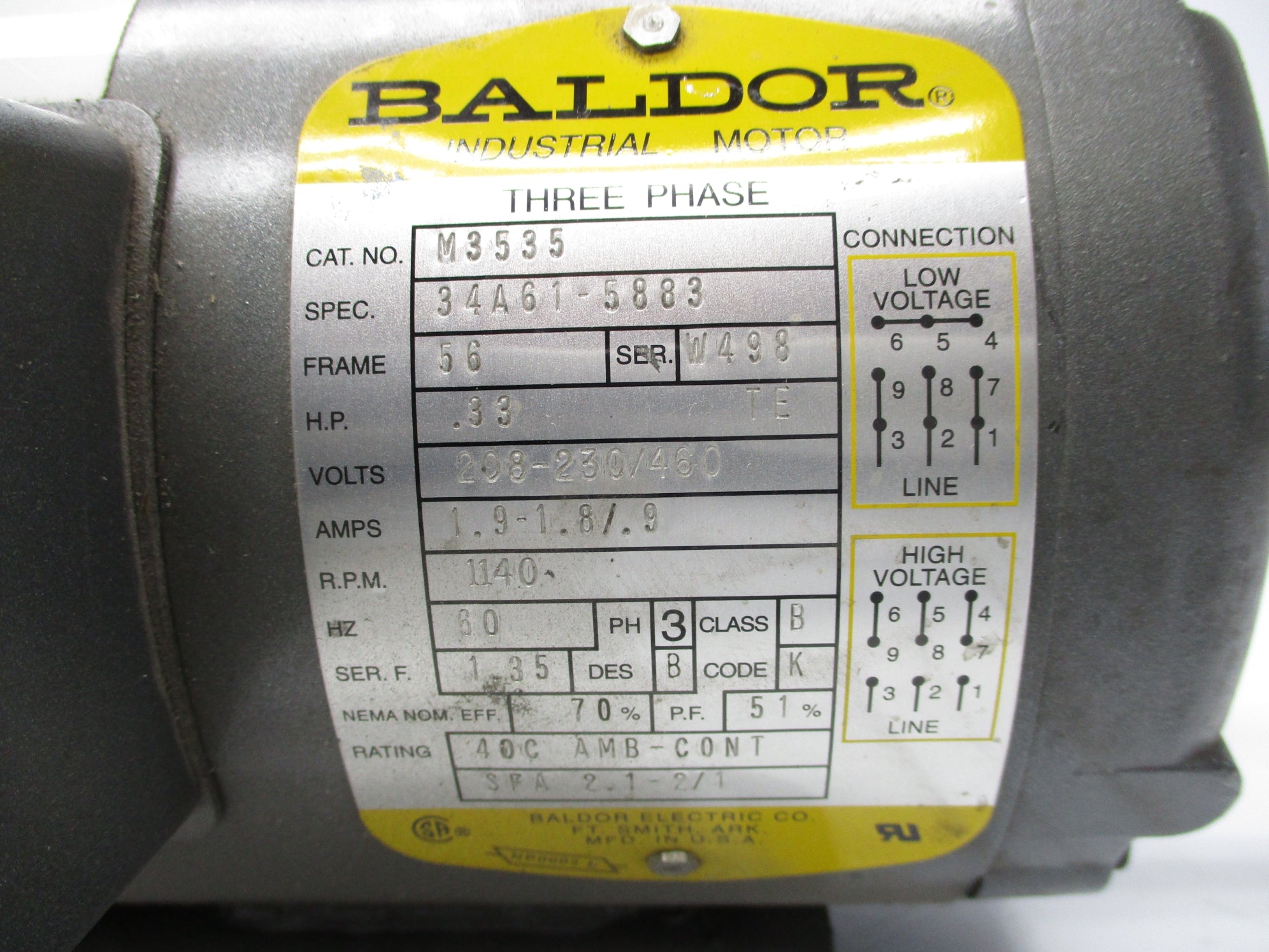 BALDOR M3535 UNMP