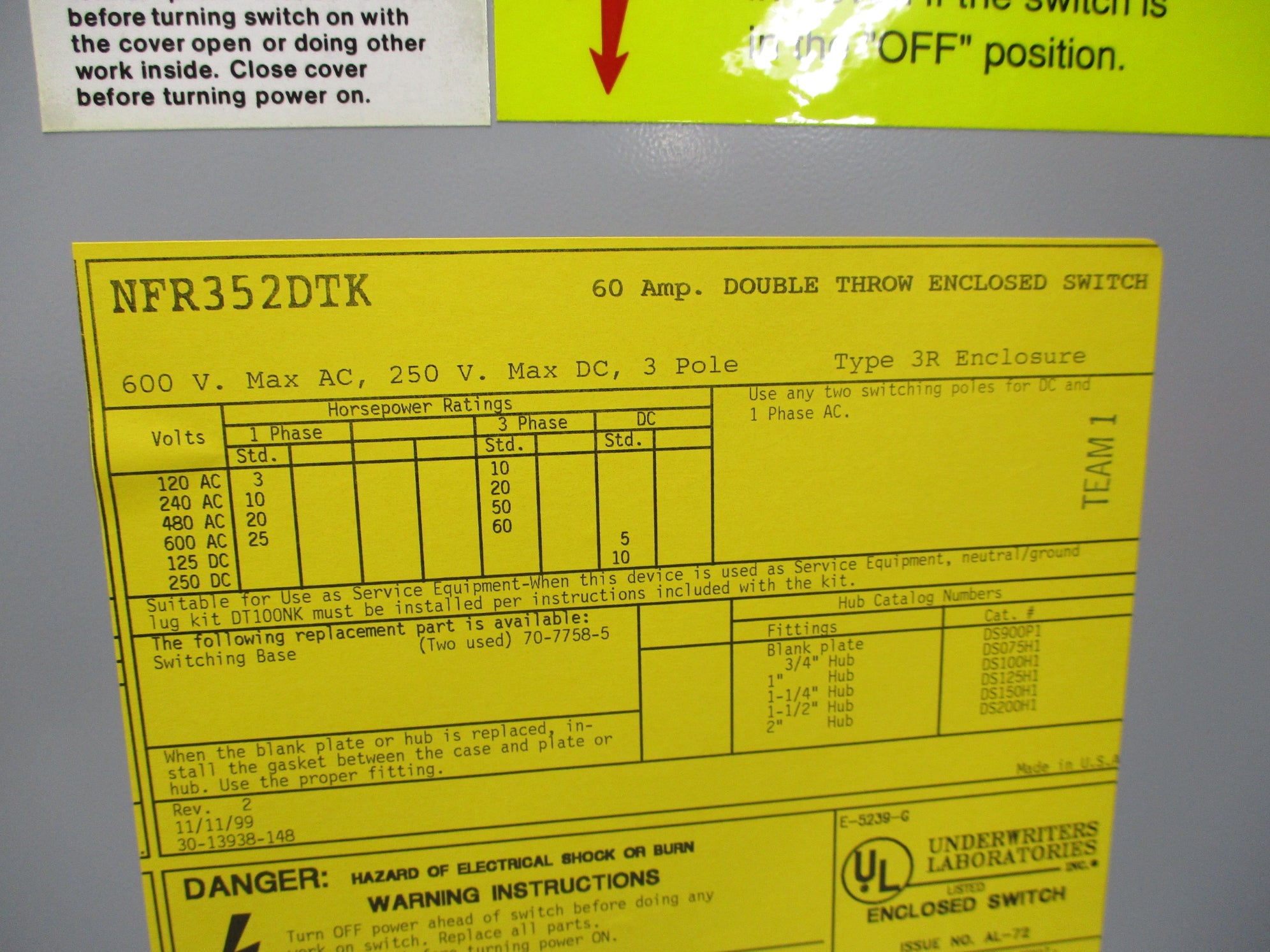 SIEMENS NFR352DTK SER. A NSMP