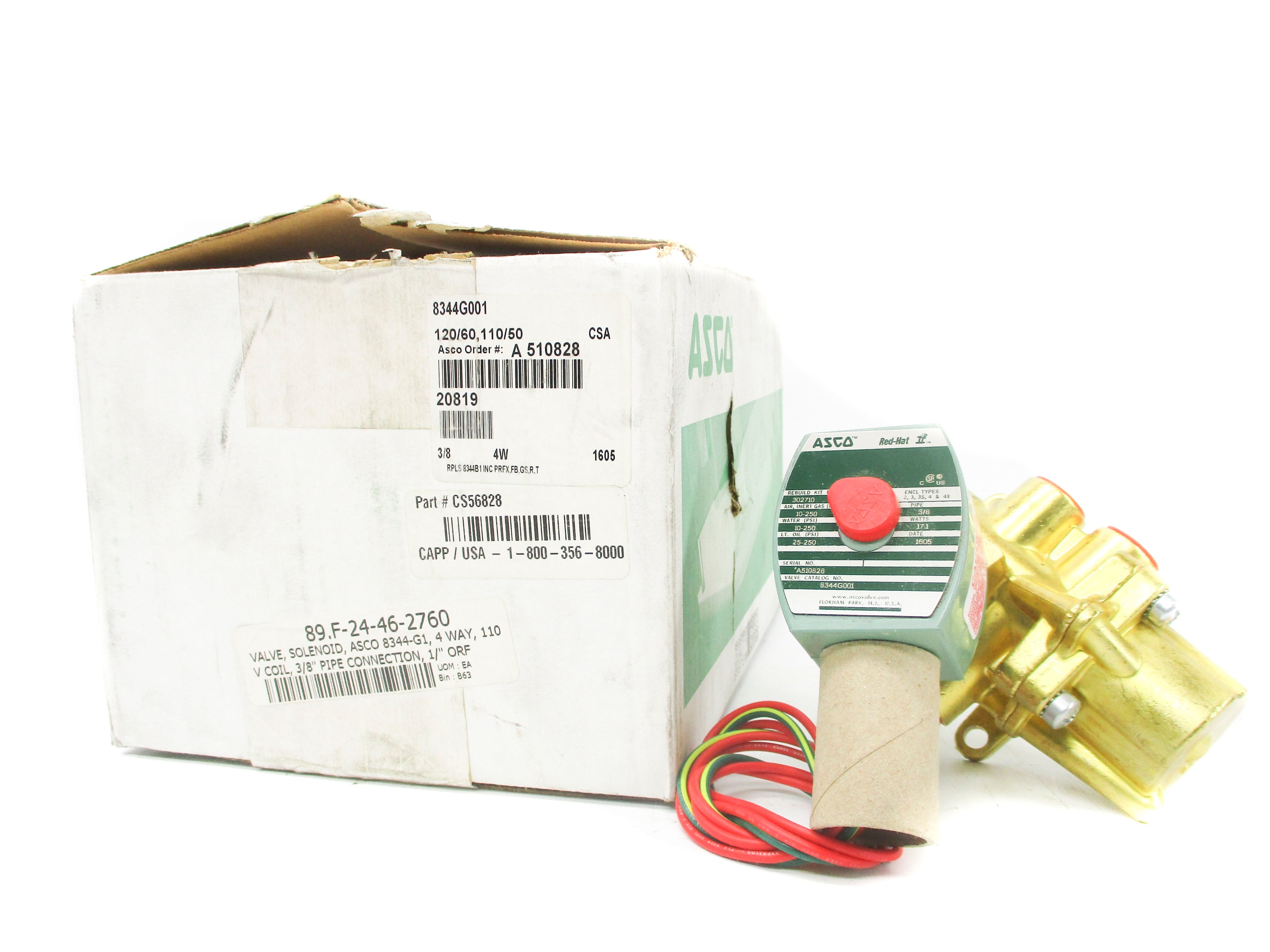 ASCO 8344G001 110/120V 10-250PSI 3/8" NSMP