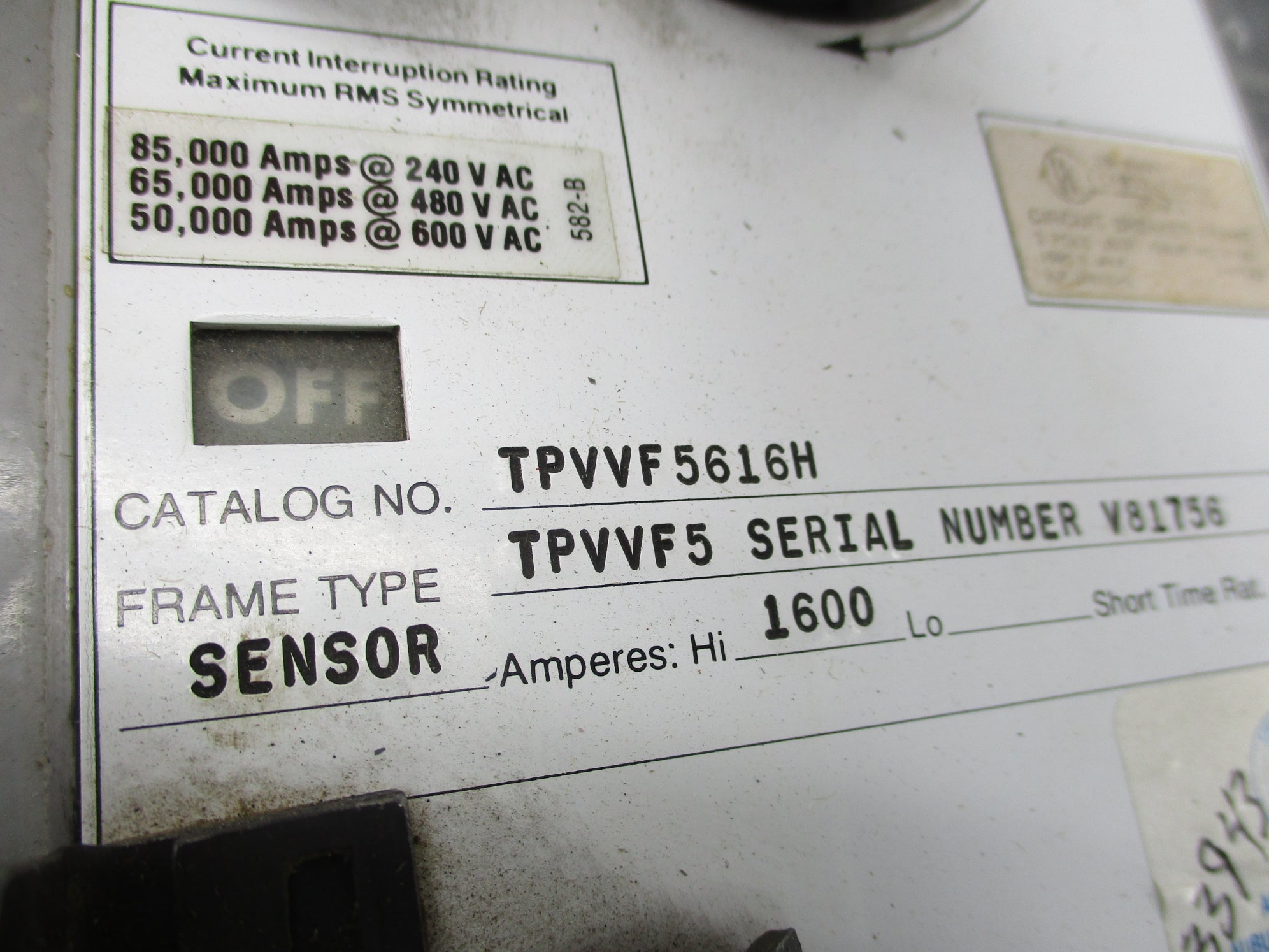 GENERAL ELECTRIC TPVVF5616H (AS PICTURED) UNMP