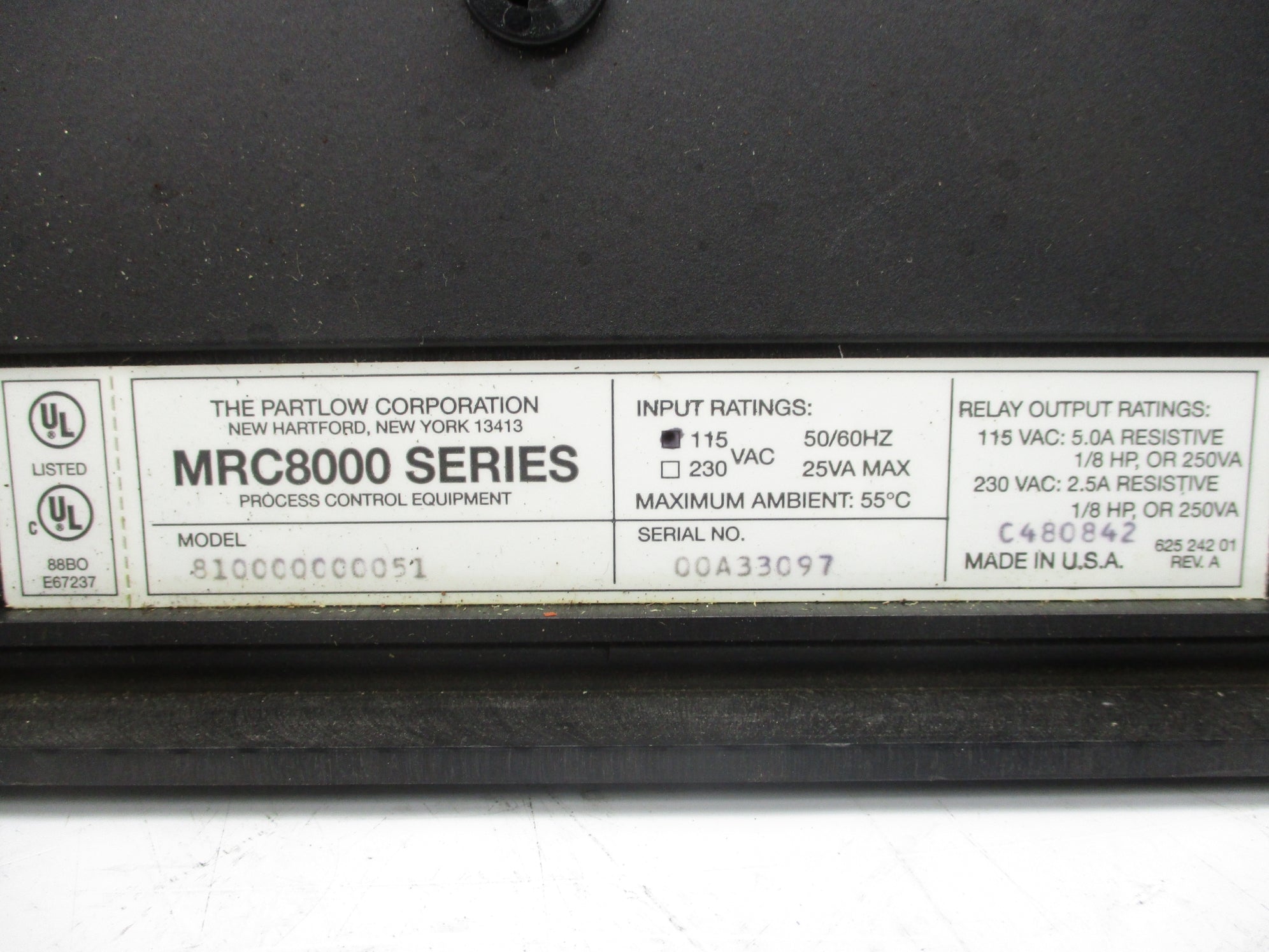 PARTLOW 810000000051 UNMP