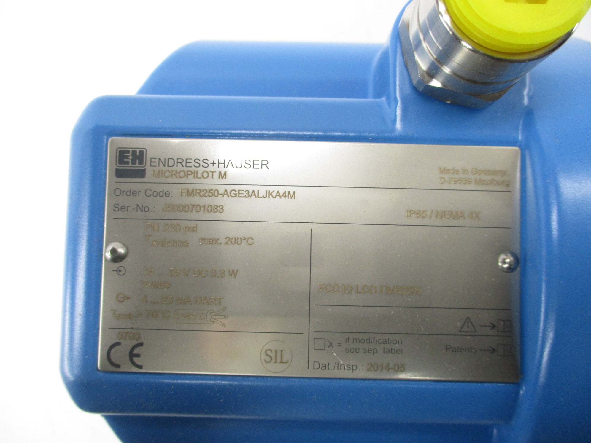 ENDRESS+HAUSER 52023653 FMR250-AGE3ALJKA4M 230PSI NSMP