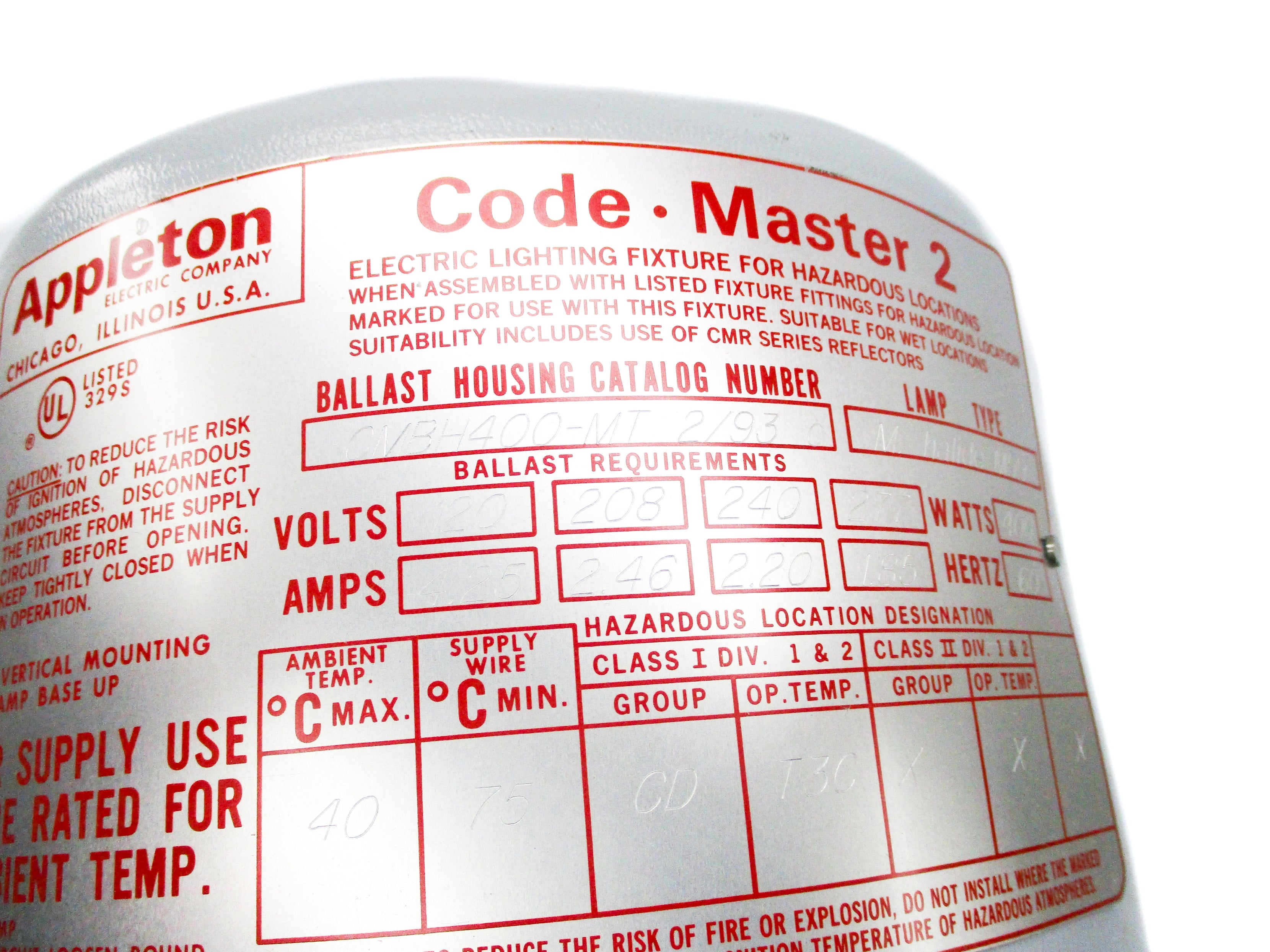 APPLETON CMBH400-MT NSMP