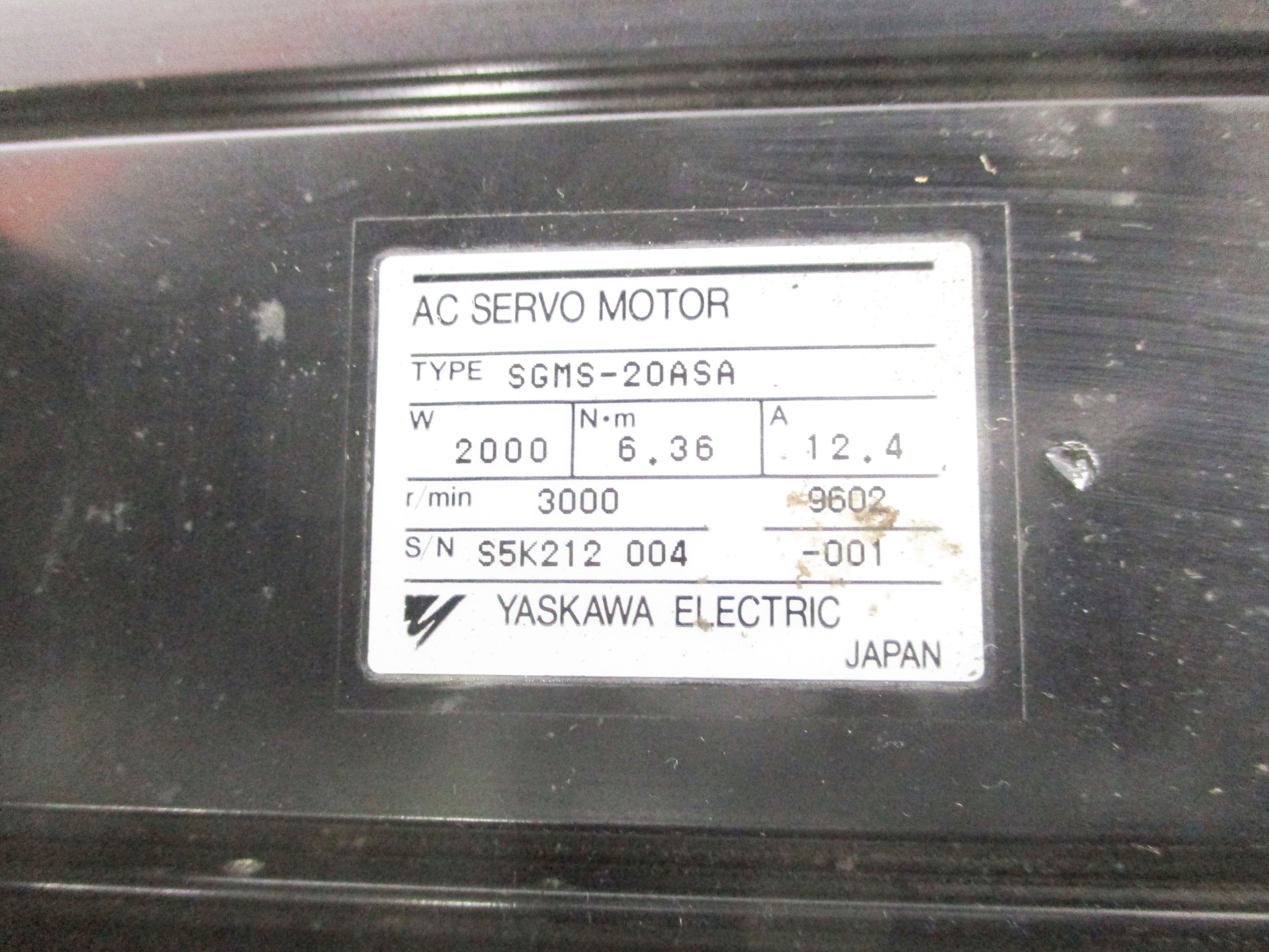 YASKAWA SGMS-20ASA UNMP