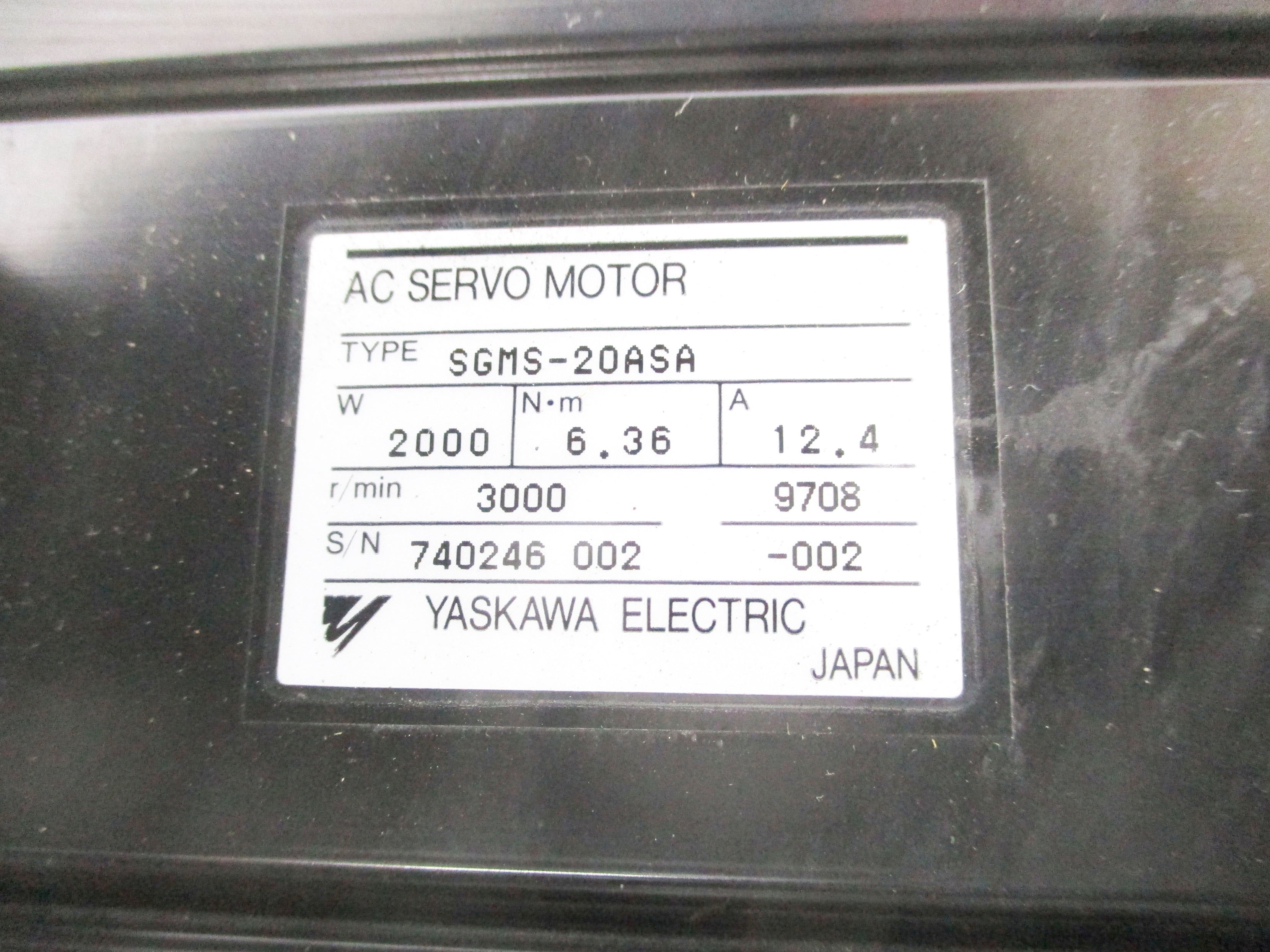 YASKAWA SGMS-20ASA REMAN