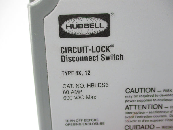 HUBBELL HBLDS6 600VAC 60A NSMP