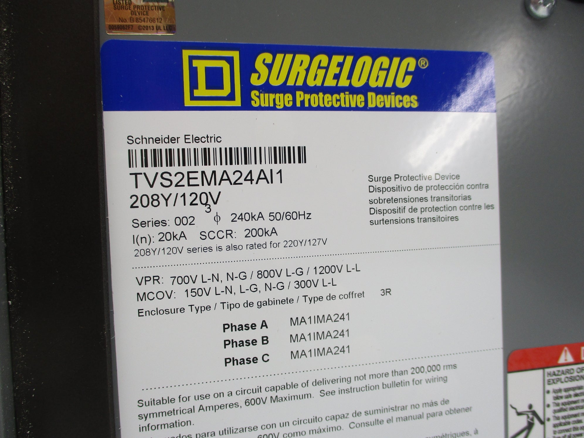 SQUARE D TVS2EMA24AI1 SER. 002 NSMP
